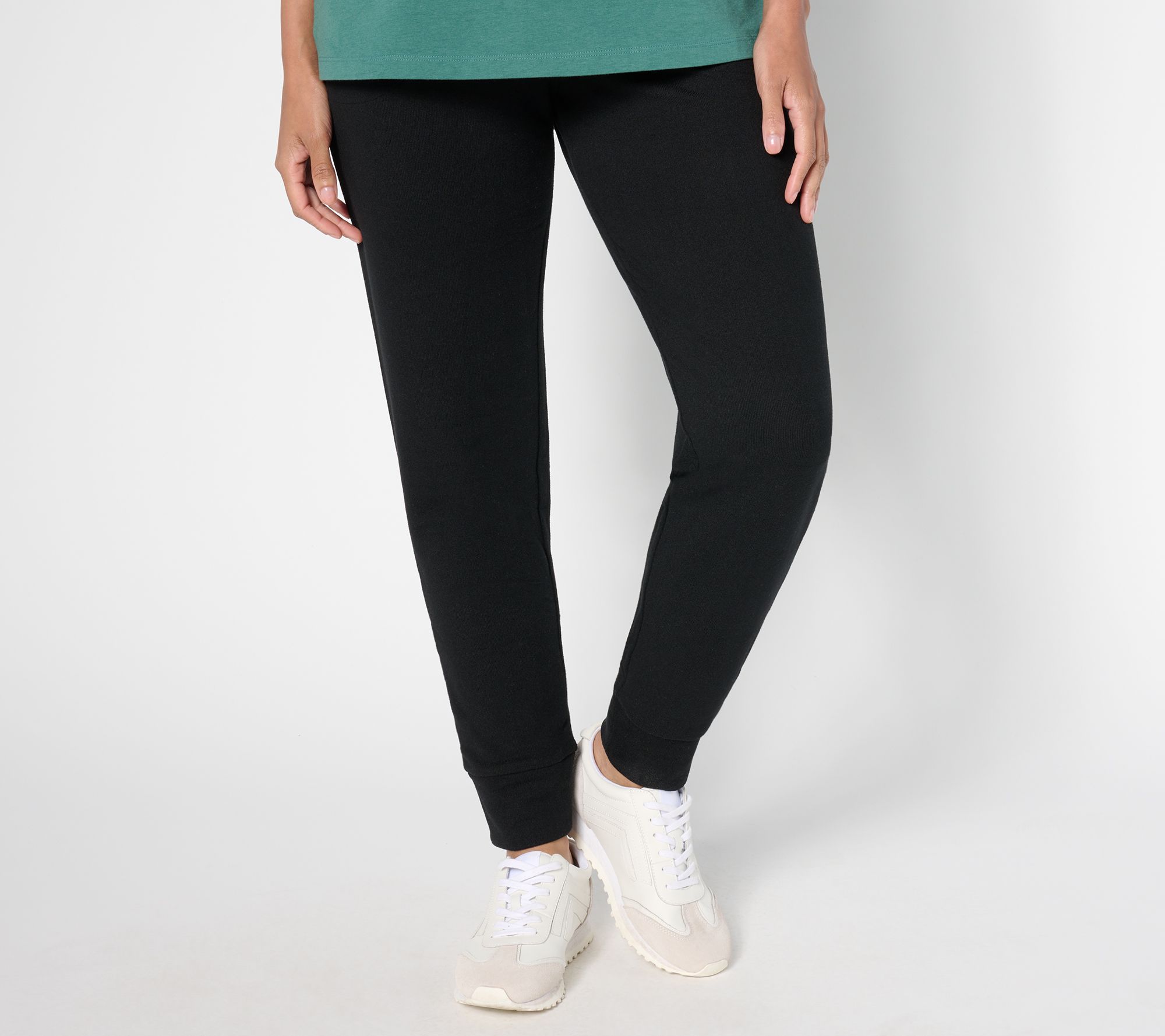 Denim & Co. Active Petite Heavenly Jersey Ankle Jogger