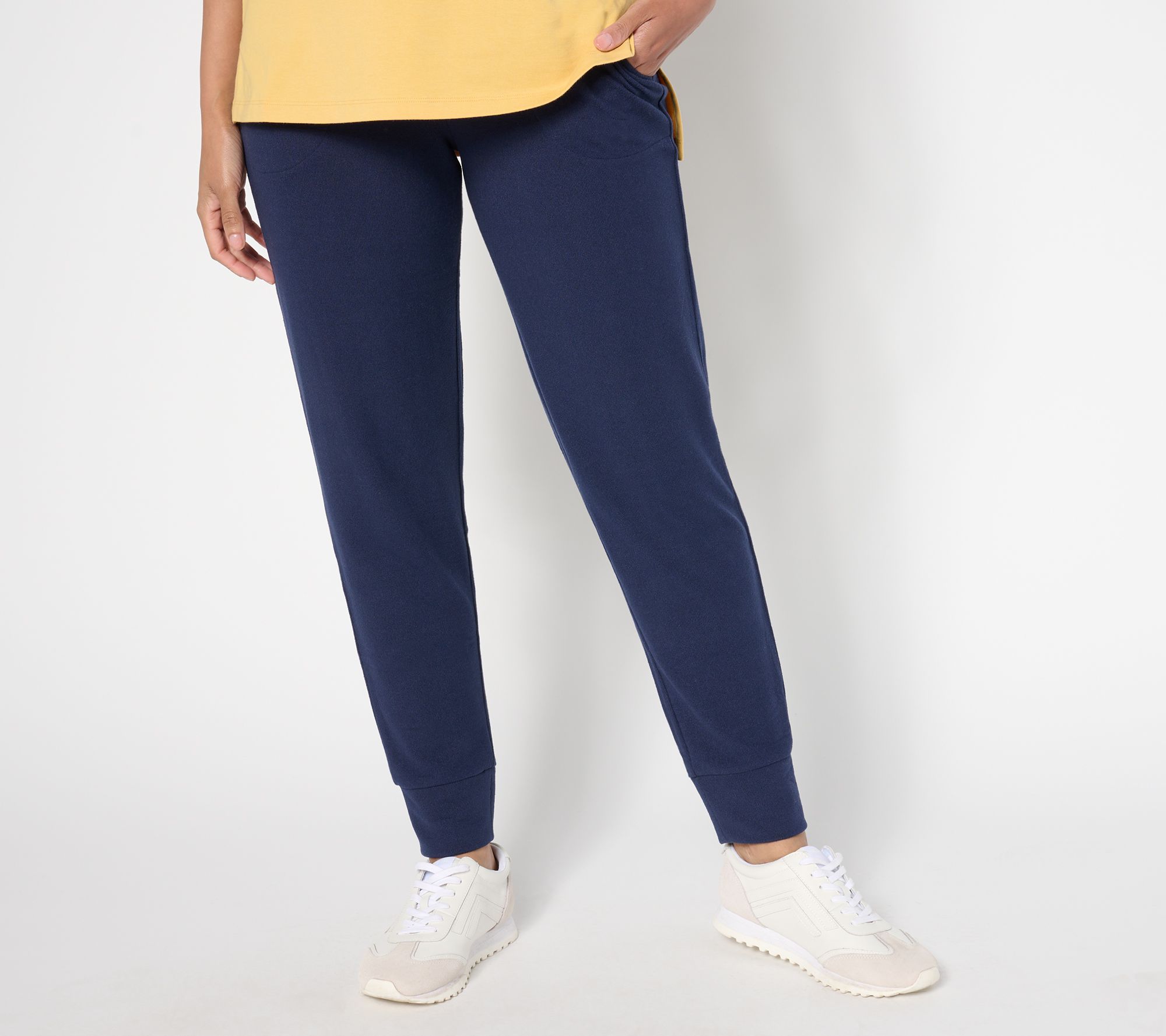 Denim & Co. Active Petite Heavenly Jersey Ankle Jogger
