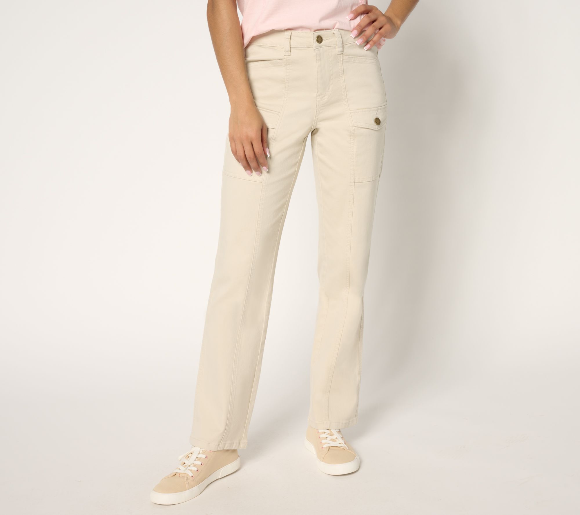 Belle by Kim Gravel Regular TripleLuxe Twill Cargo Pants