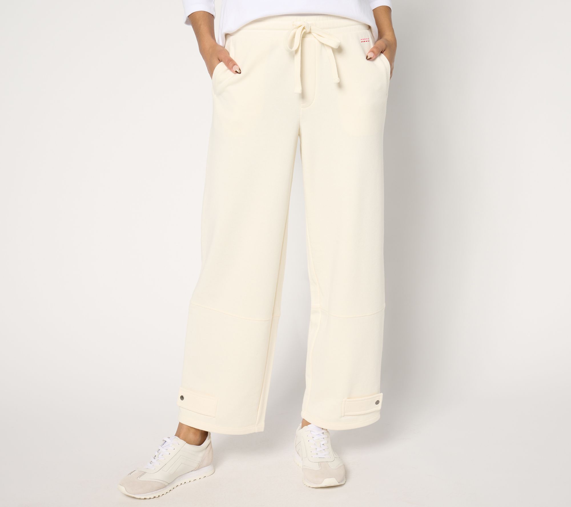 Ali & Mally x Peace Love World Petite Ankle Pants w/ Tab Hem Detail