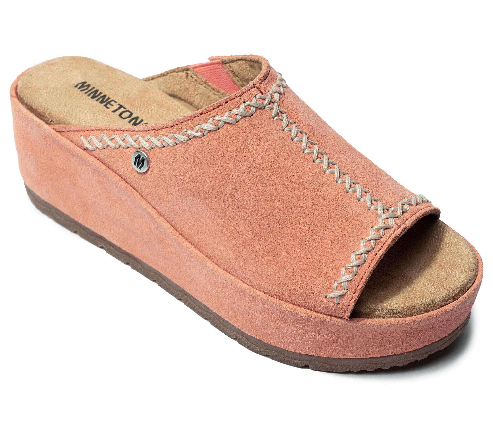 Minnetonka Women's Paislee Suede Wedge Sandals