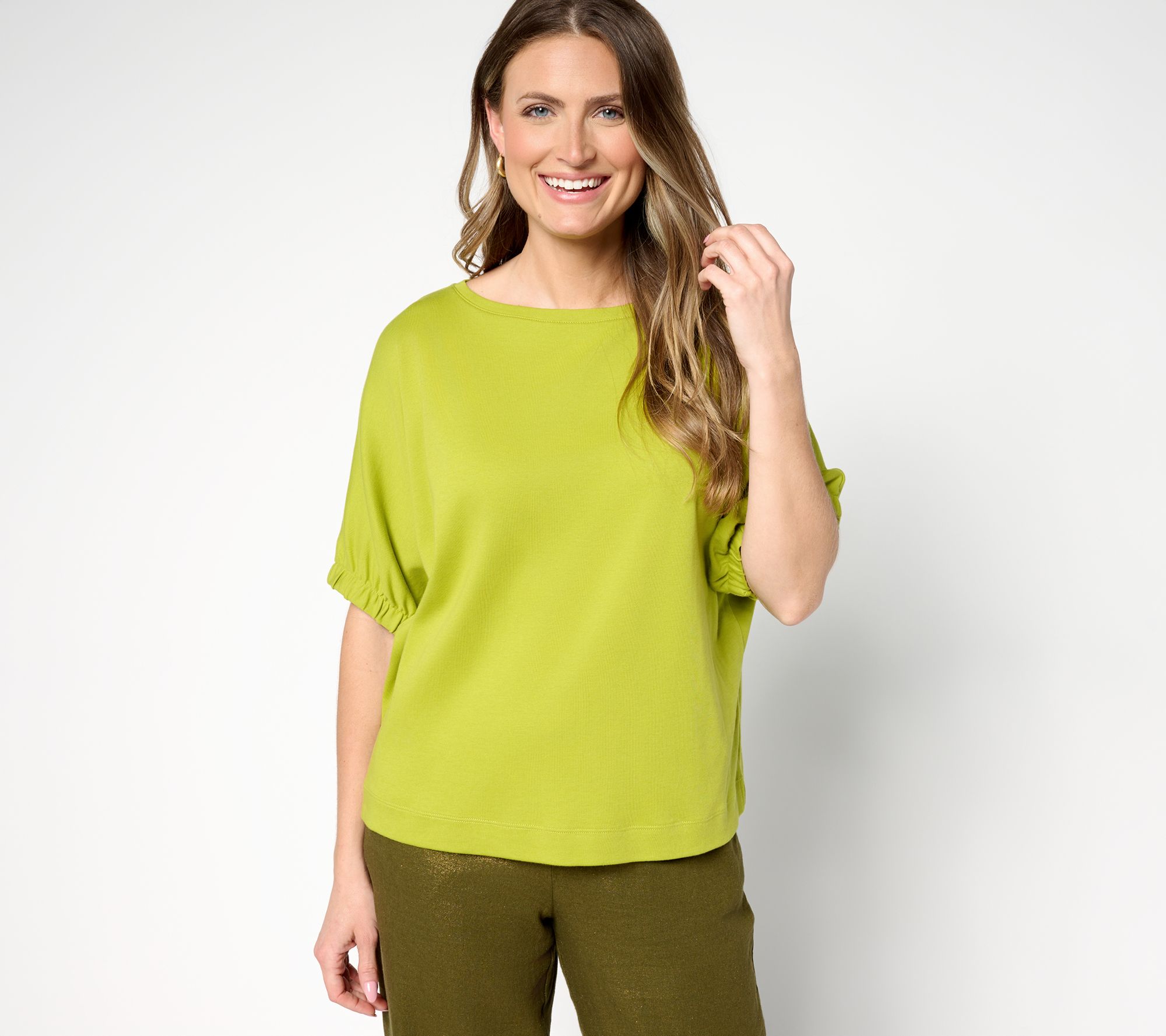 Carla Rockmore Collection 100% Cotton Dolman Sleeve Top