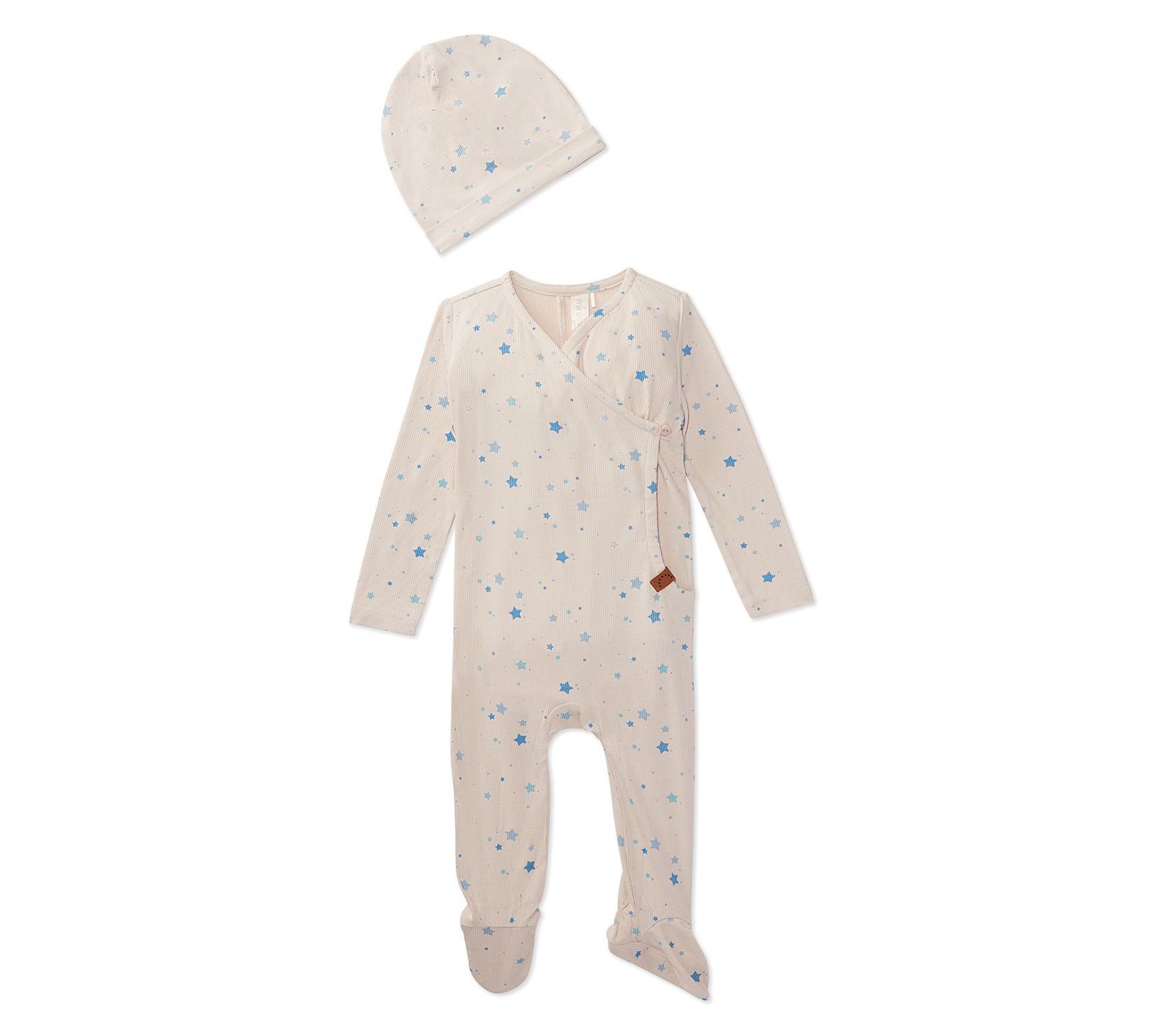 MiniMoi Boys Ribbed Star Footie Set