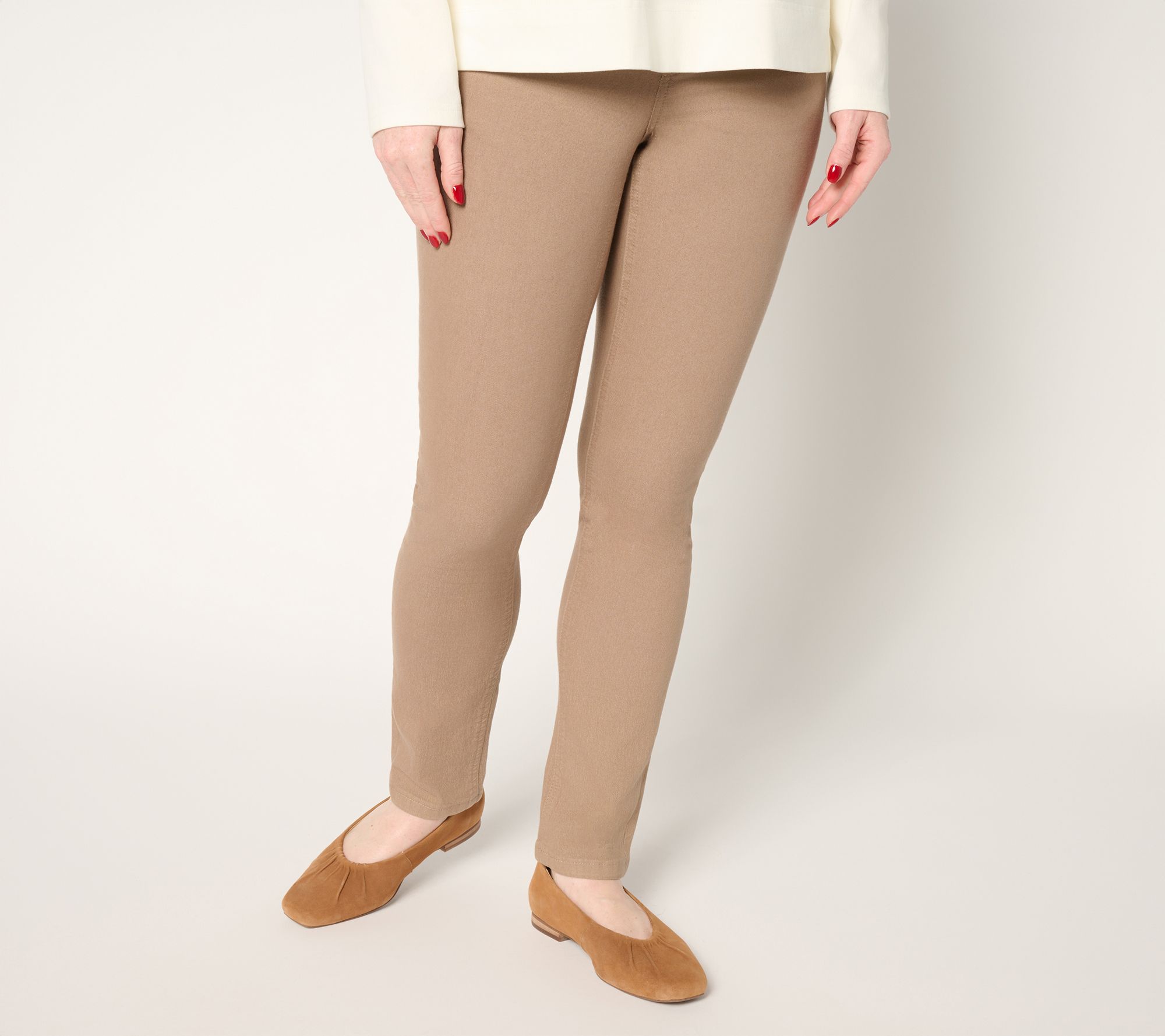 Denim & Co. Regular Color Classic Stretch Slim Straight Jean