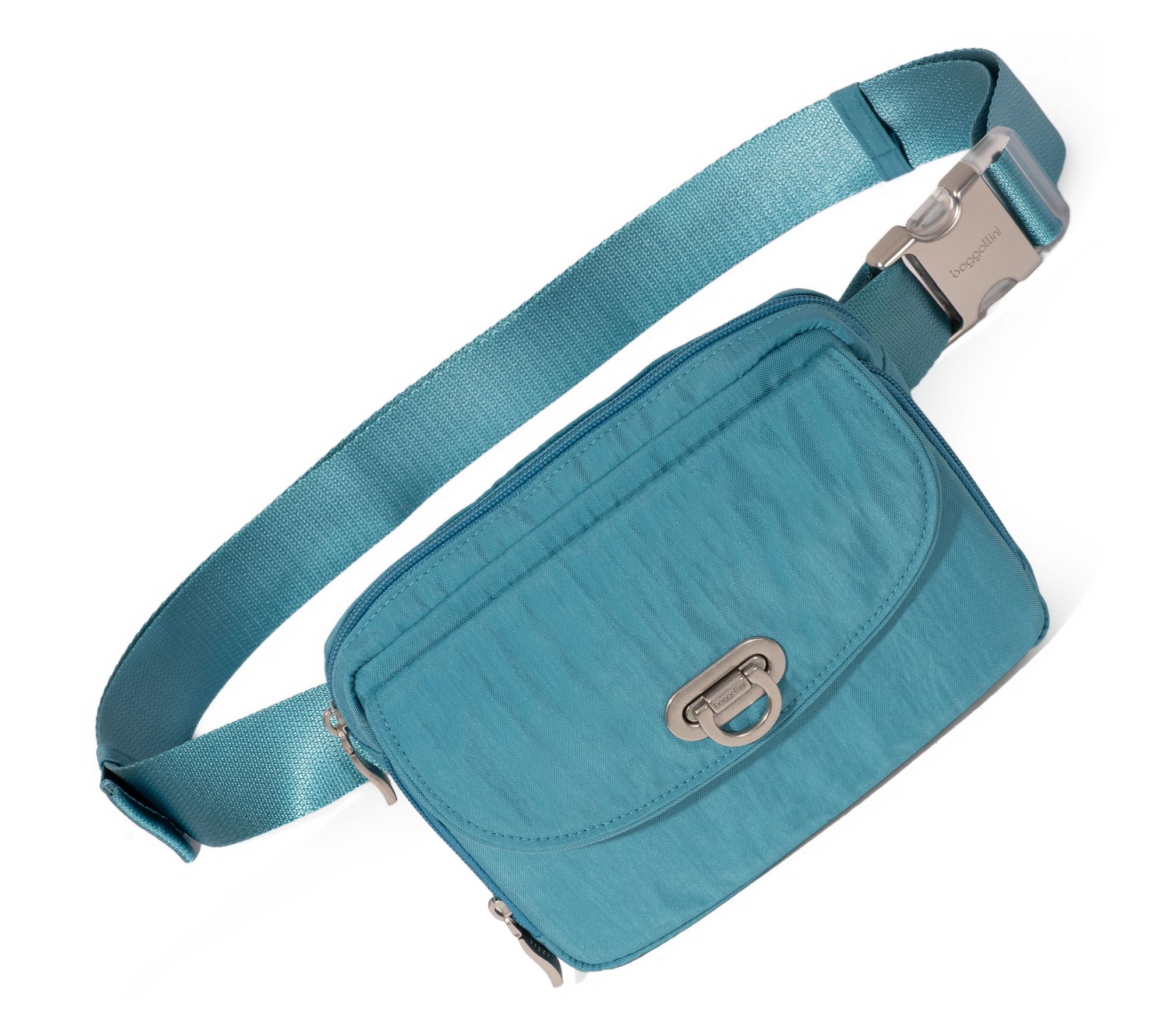 Baggallini Coastal Flip Lock Sling Bag w/ Built-In RFID Wallet