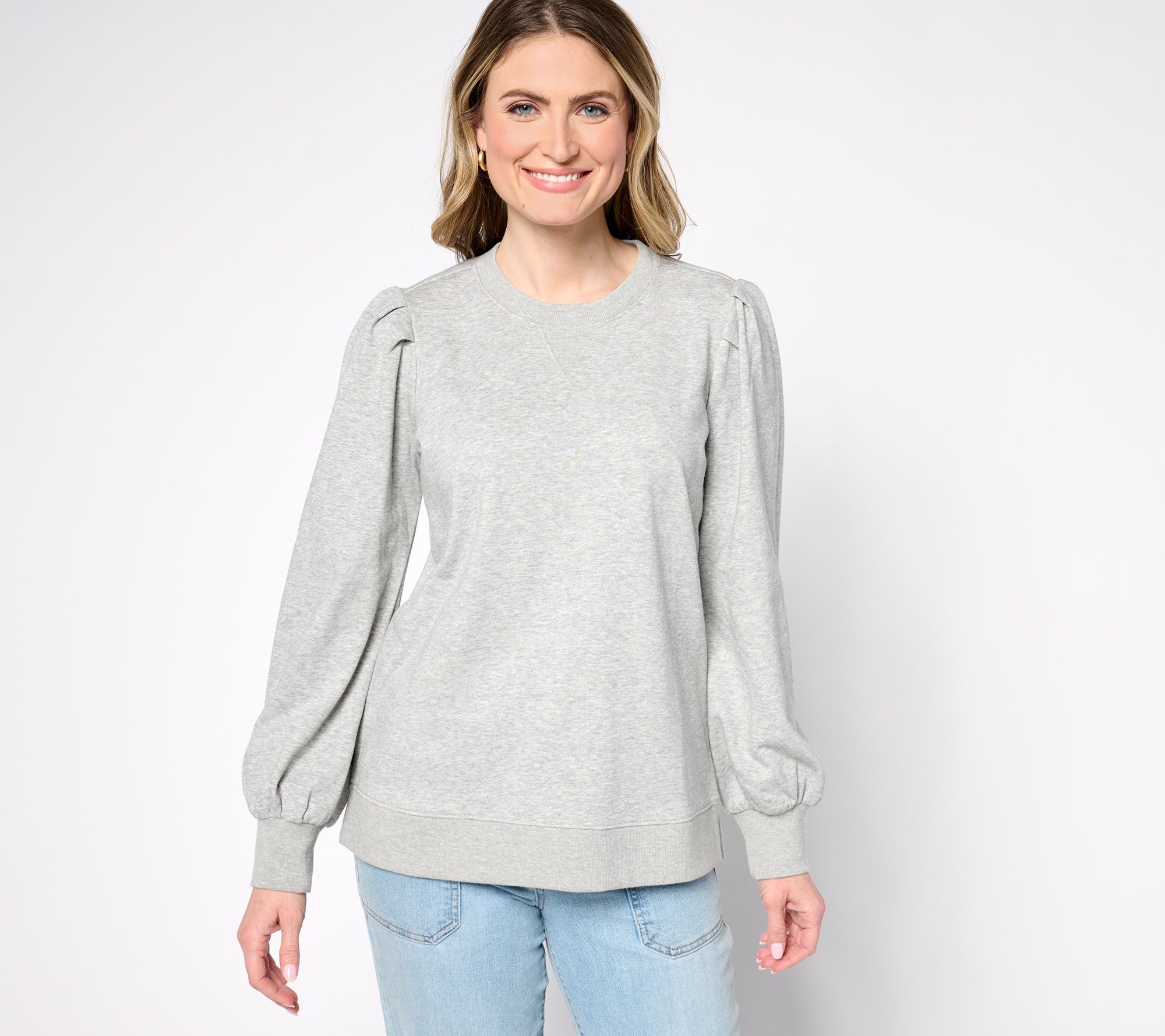 "As Is" Belle by Kim Gravel Time to Relax Balloon Sleeve Sweatshirt