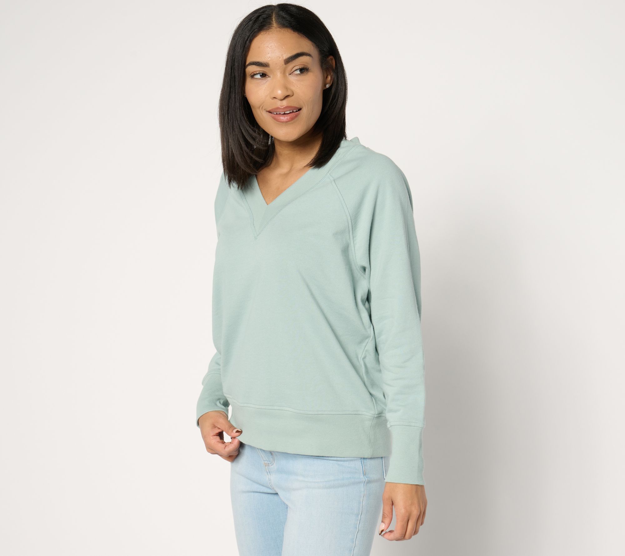 "As Is" Studio Park x Amy Stran French Terry V-Neck Pullover