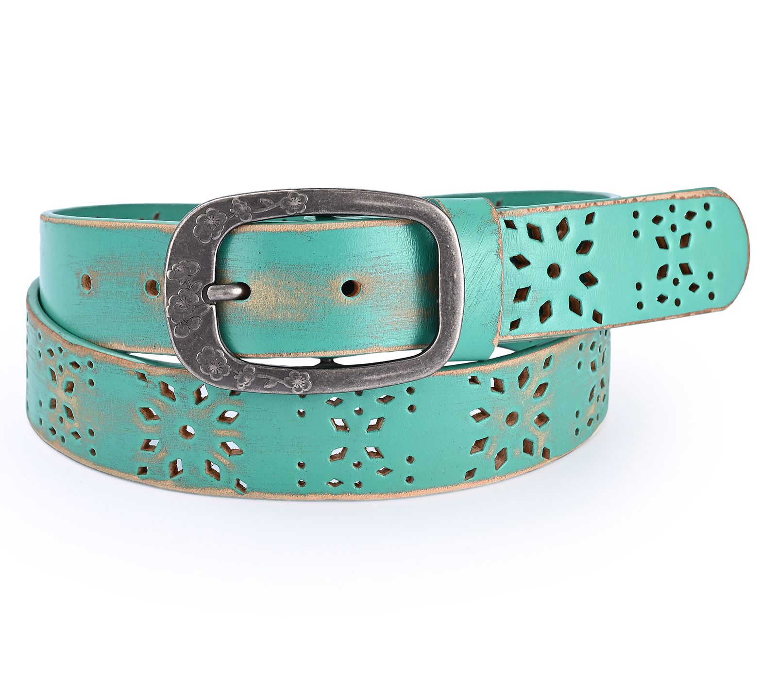 Old Trend Blooming Crocus Leather Belt