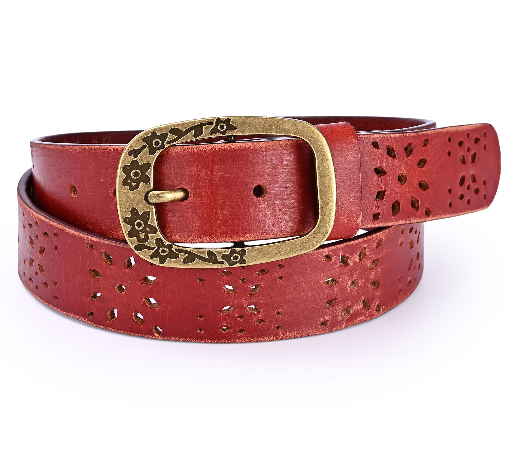 Old Trend Blooming Crocus Leather Belt