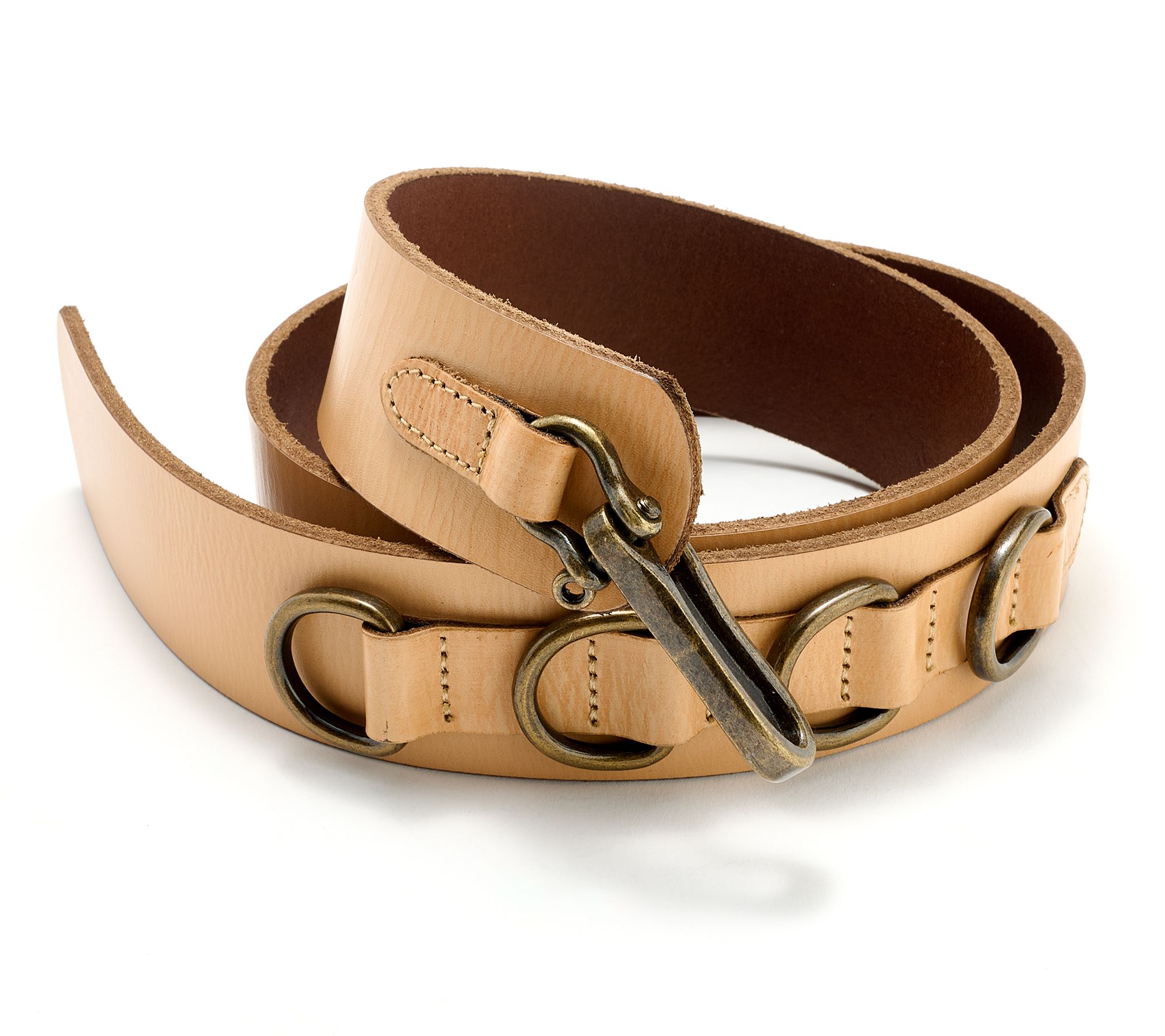 "As Is" Complliments Loop Buckle Real Leather Belt