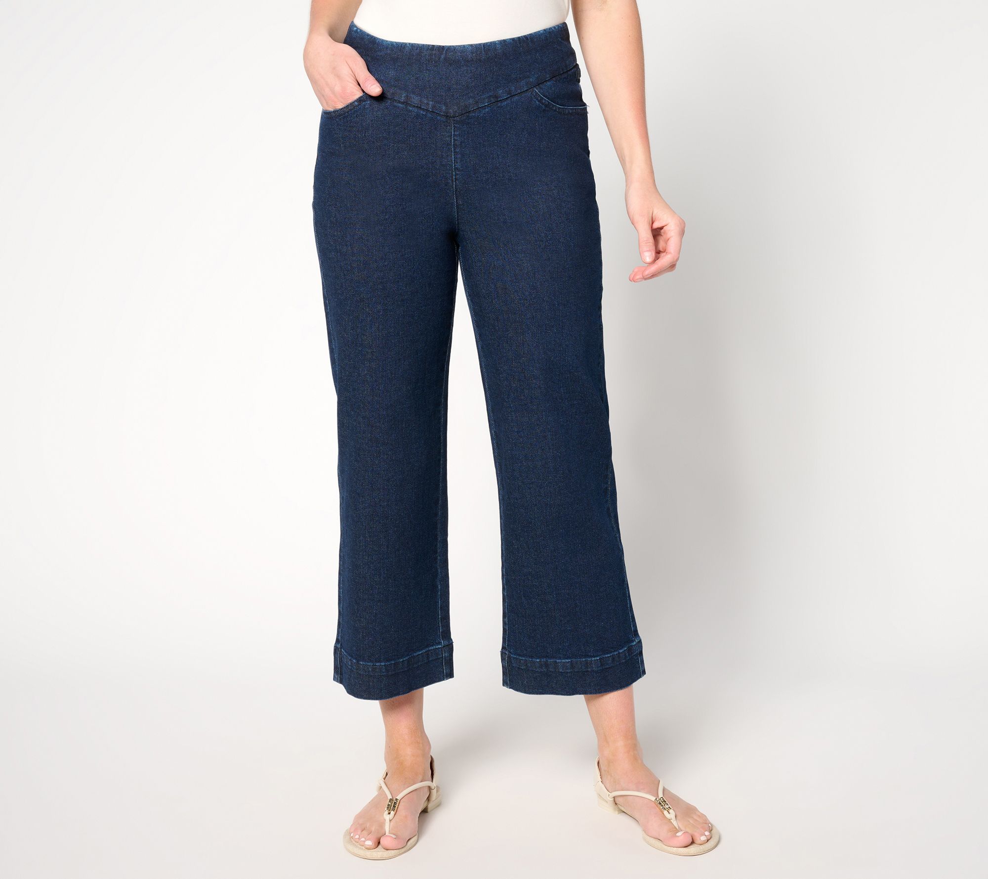 "As Is" Brandis Dress Out Loud Tall De Novo Denim Wide Leg Crop