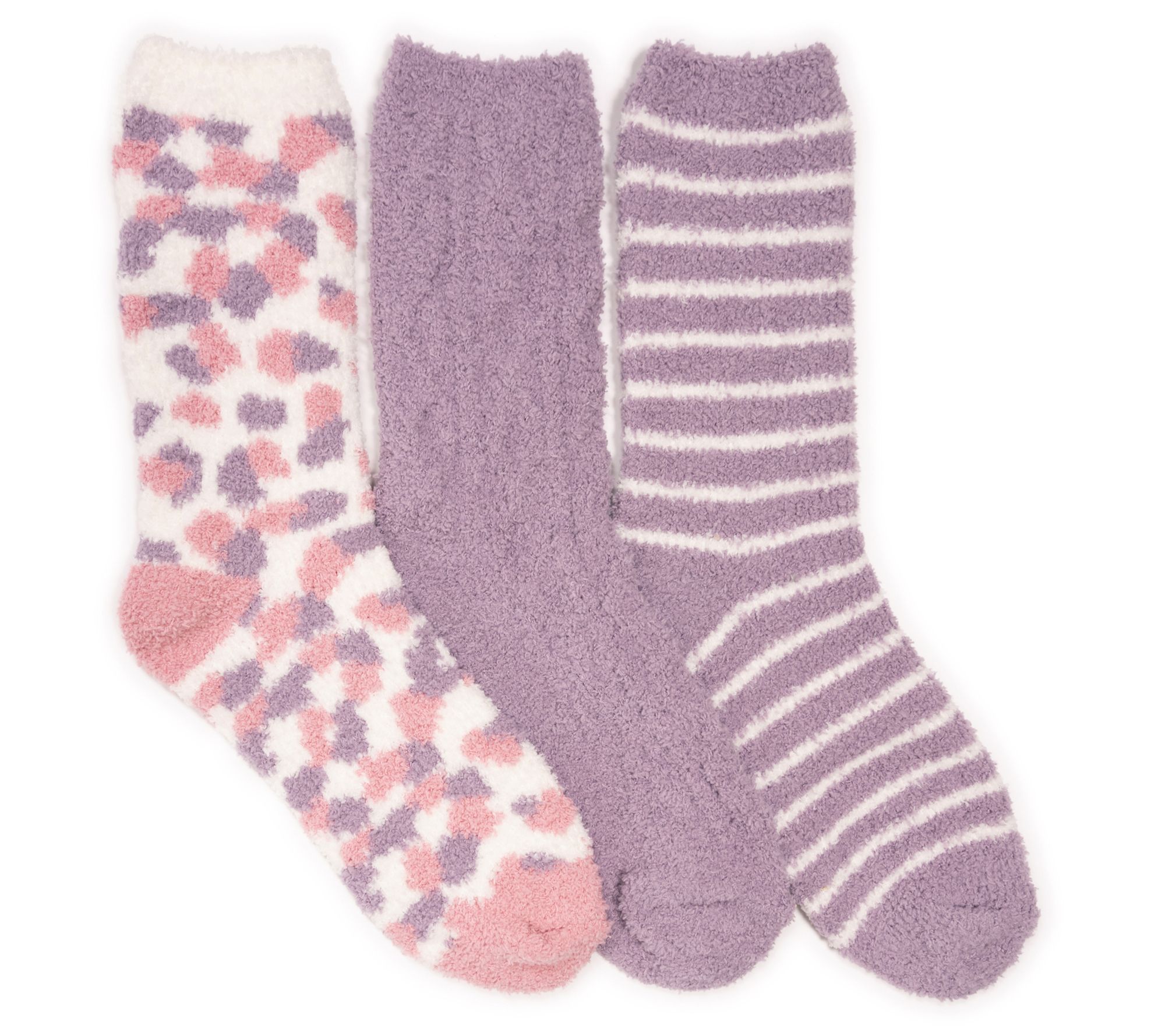 MUK LUKS Women's Set of 3 Cozy Crew Socks
