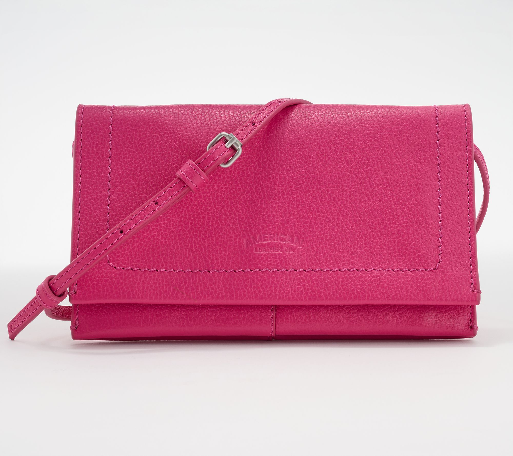 "As Is" American Leather Co. Teddy Pebble Lthr Crossbody