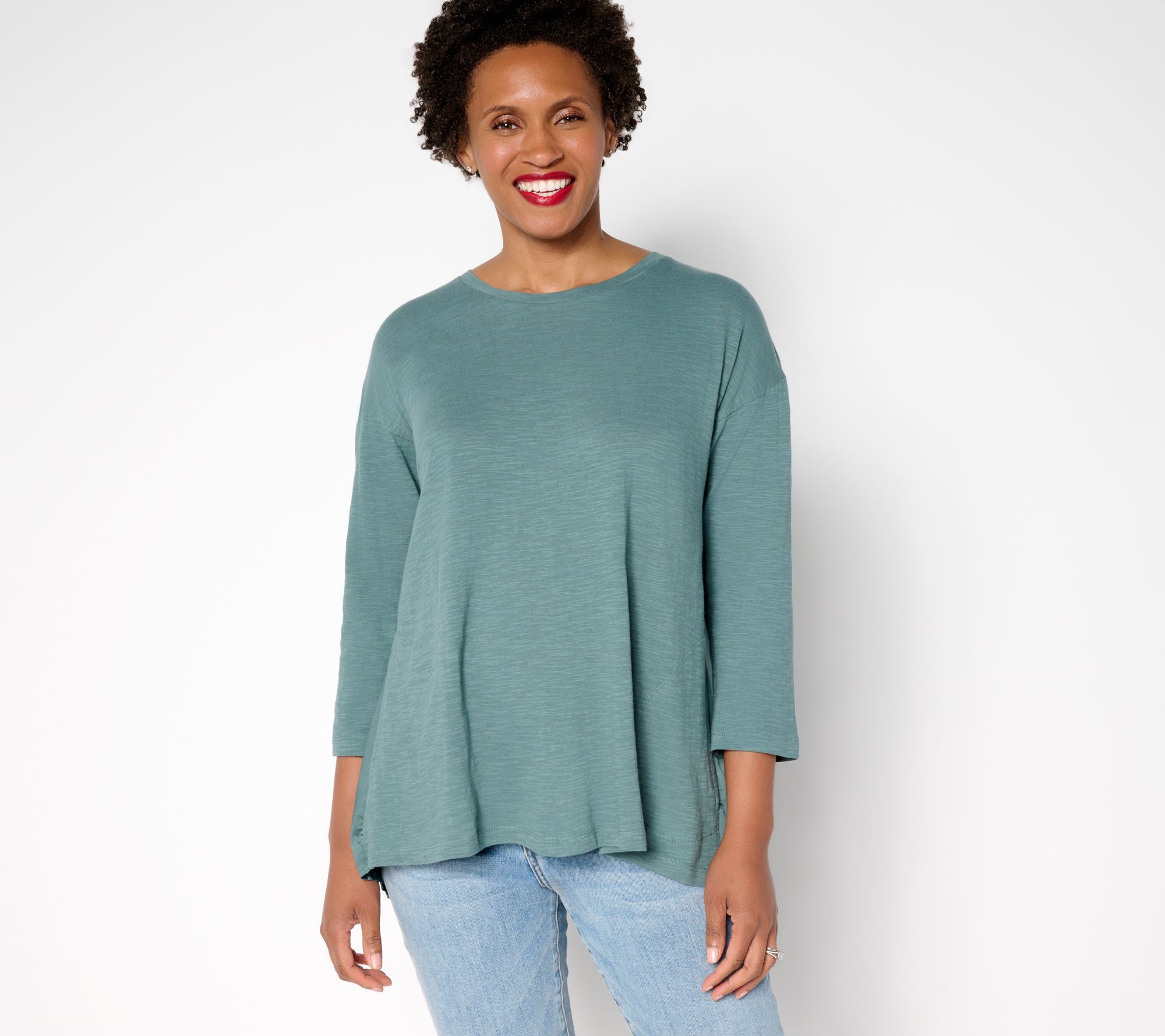 "As Is" LOGO by Lori Goldstein 3/4 Sleeve A-Line Top