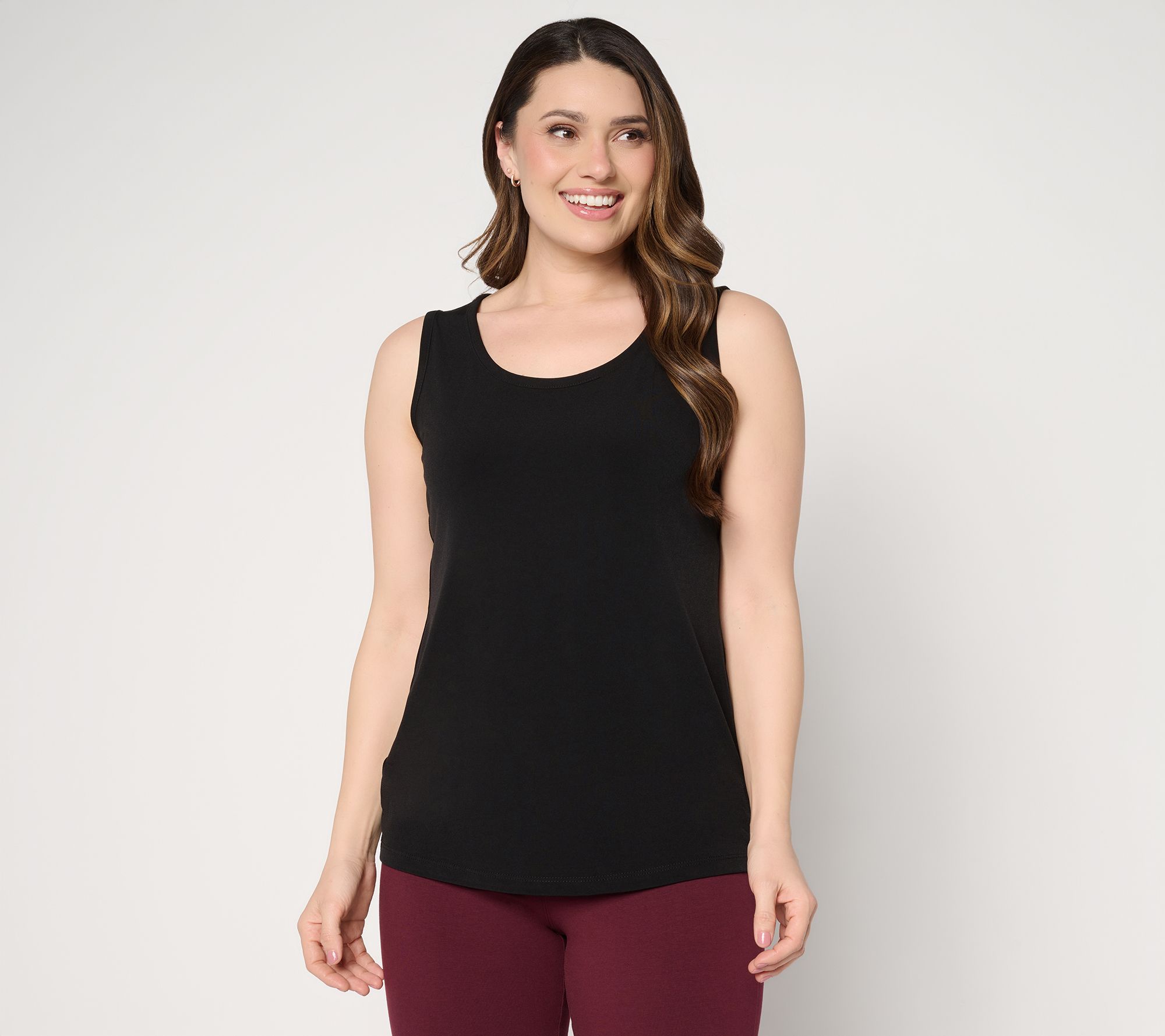 Susan Graver Essentials Liquid Knit Scoop Neck Tank Top