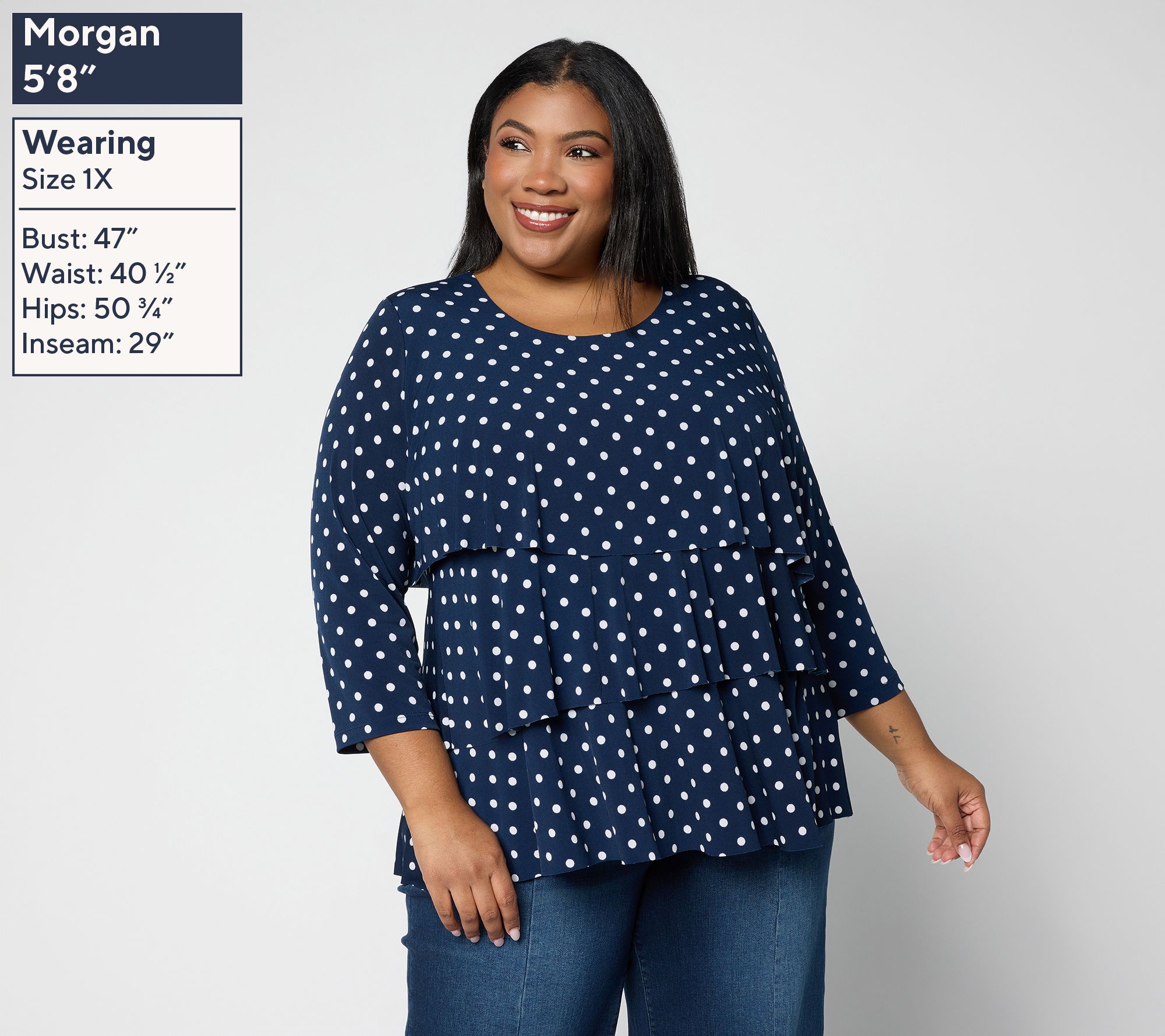 Susan Graver Liquid Knit Scoop Neck Tiered Top - QVC.com