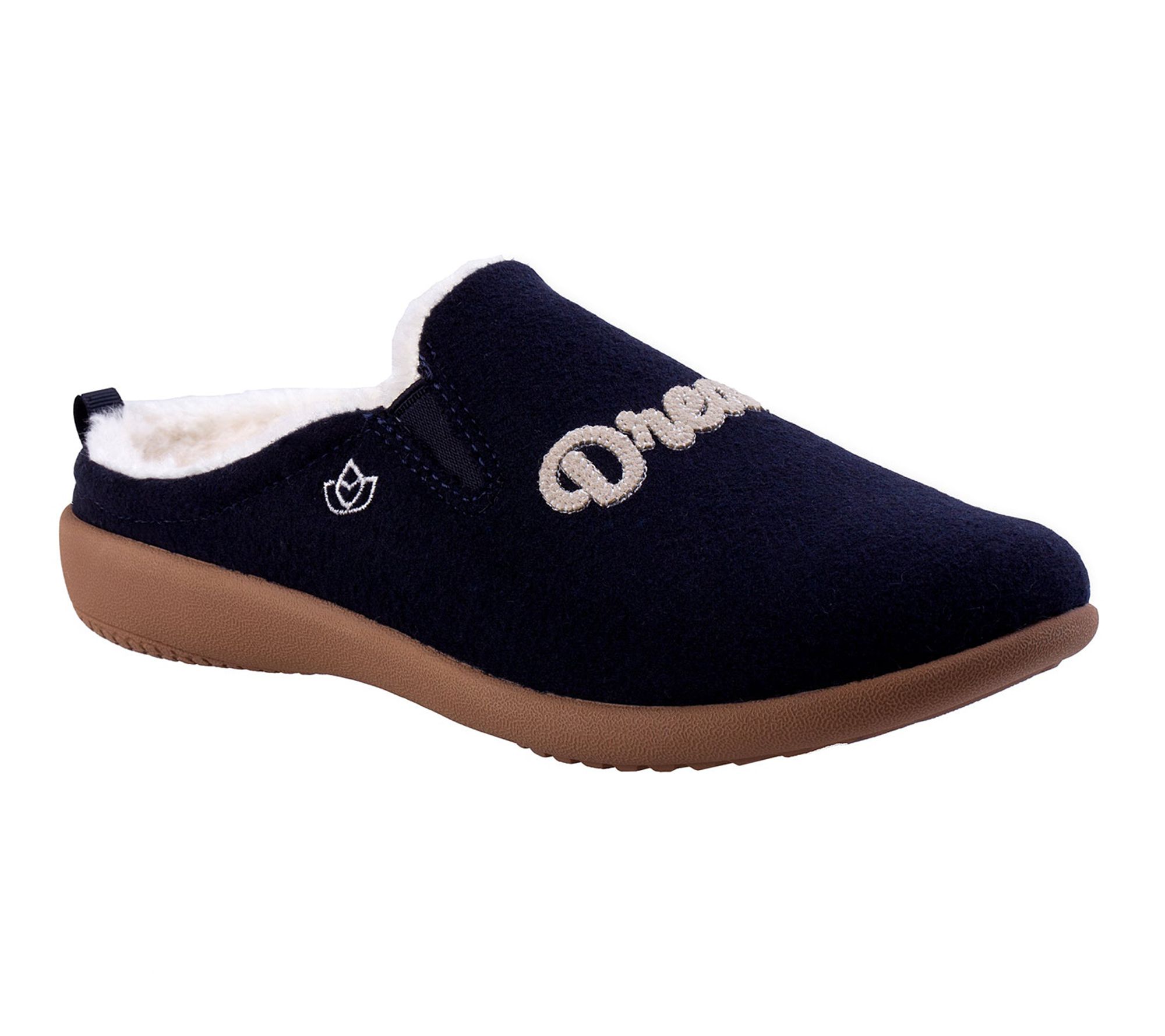 Spenco Orthotic Stitched Felt Slippers - Evie