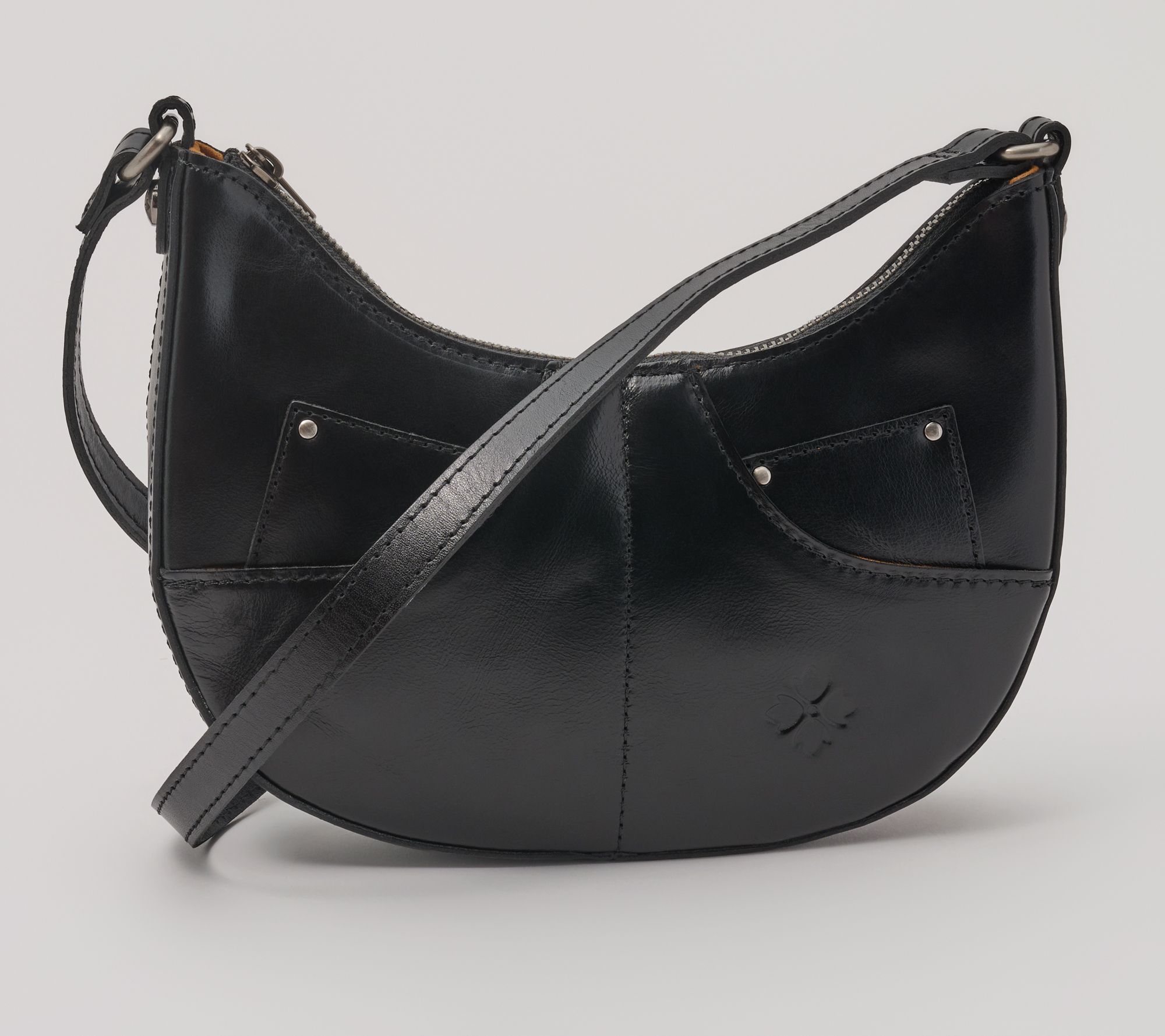 Patricia Nash Leather Violette Crescent Hobo