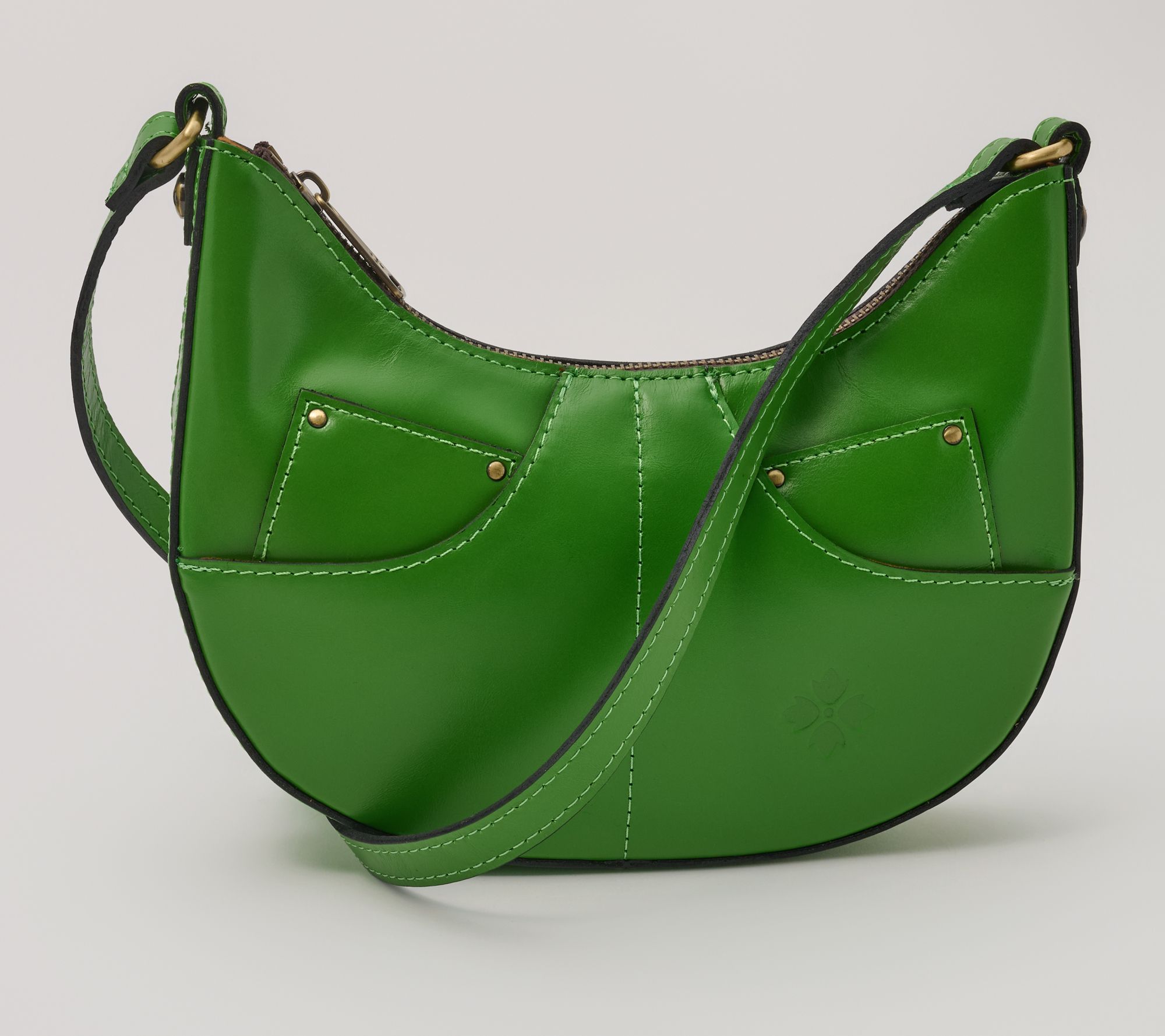 Patricia Nash Leather Violette Crescent Hobo