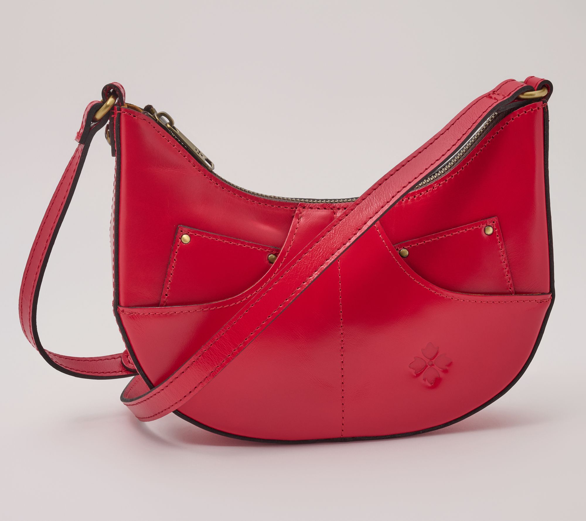 Patricia Nash Leather Violette Crescent Hobo