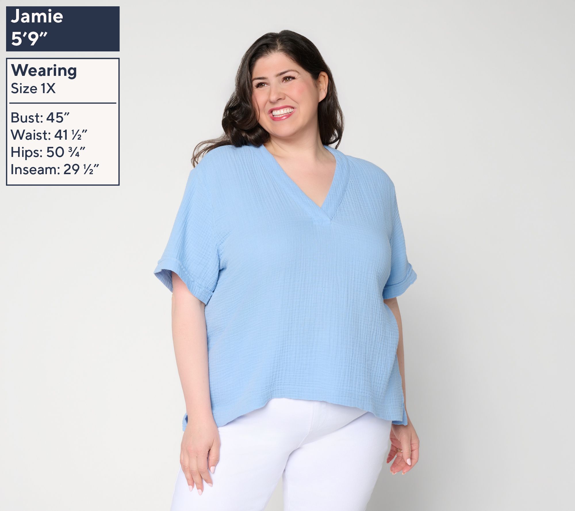 Susan Graver Cotton Gauze Pullover Top - QVC.com