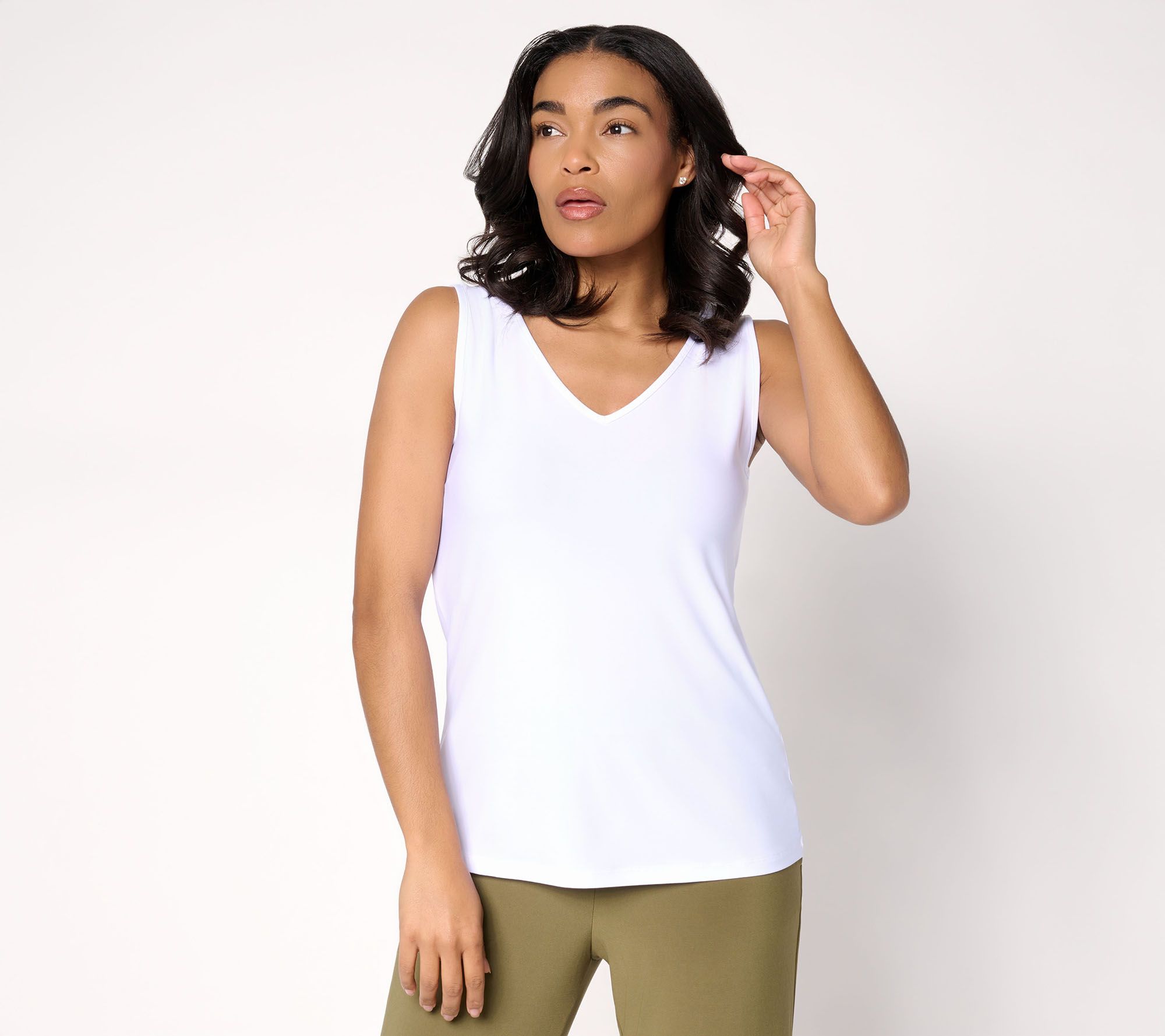 Dennis Basso Basics V-Neck Italia Knit Tank