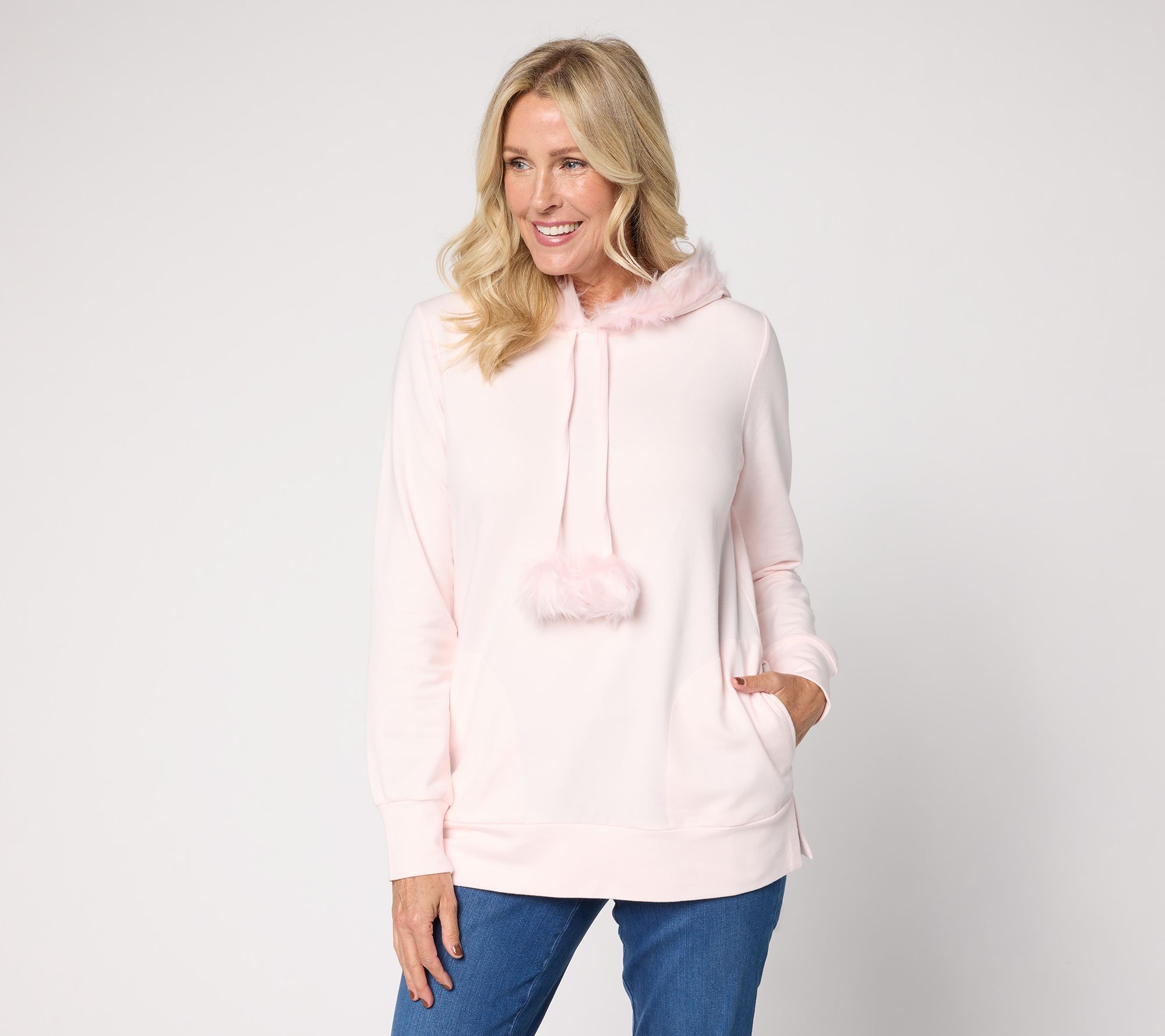 "As Is" Belle by Kim Gravel Faux Fur Trimmed Hoodie