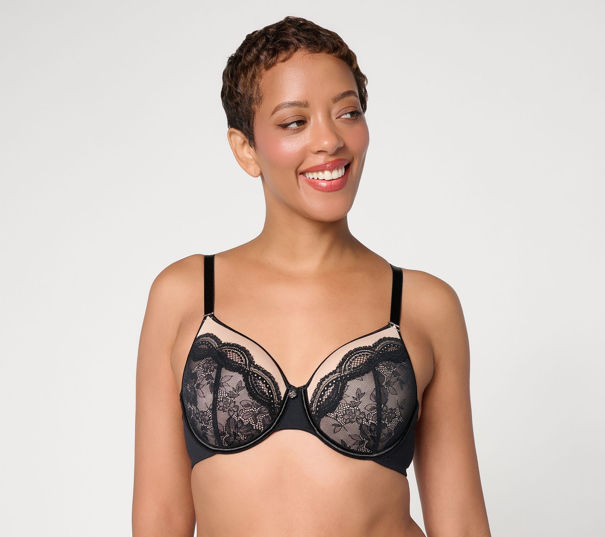 Breezies Light Lace Underwire Contour Bra