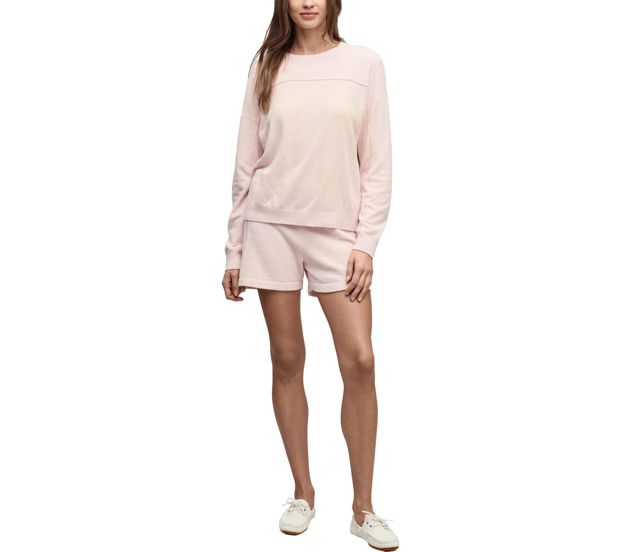 Barefoot Dreams CozyChic Ultra Lite Seamed Pullover and Short