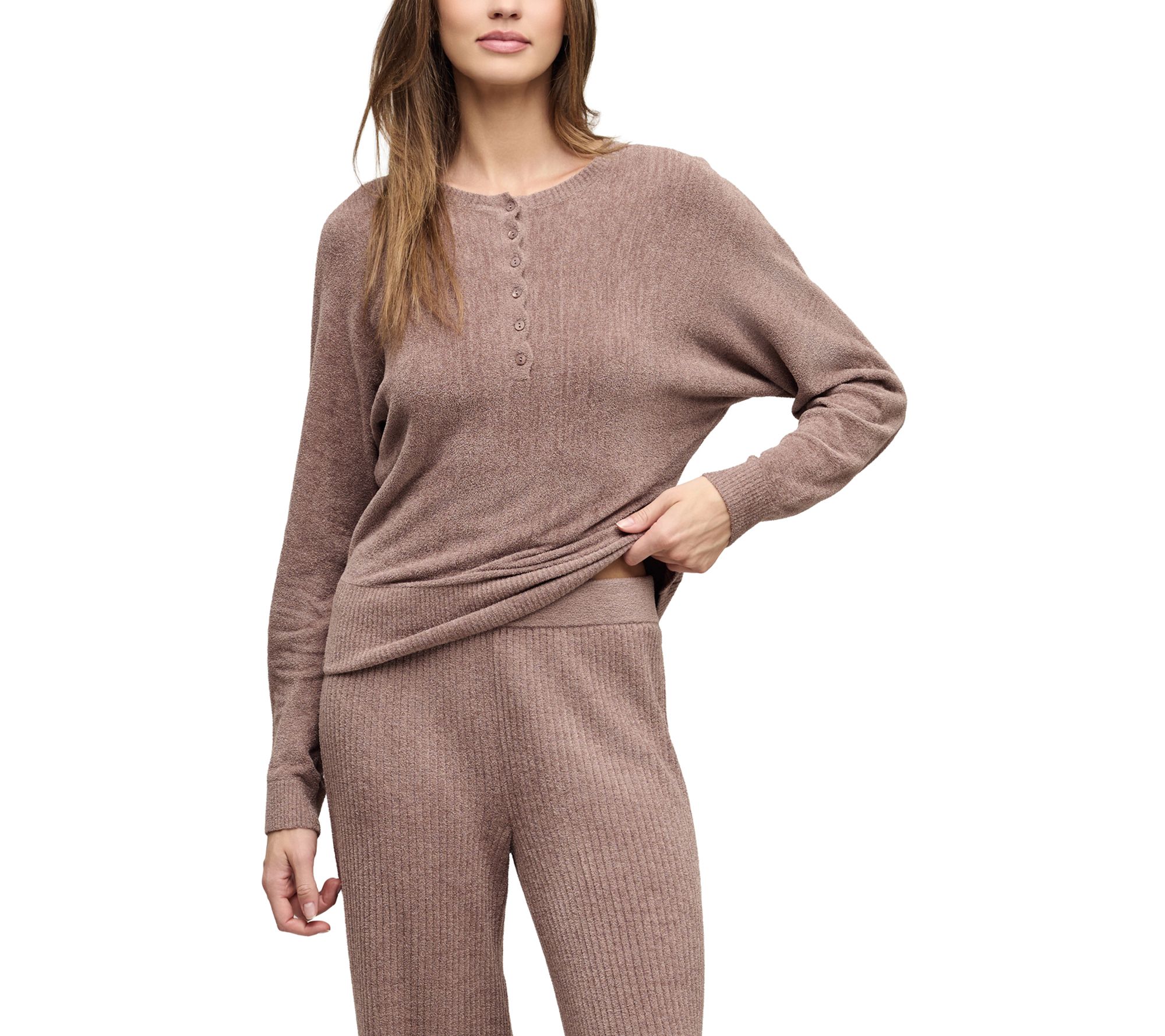 Barefoot Dreams CozyChic Ultra Lite Scallop Dolman Henley