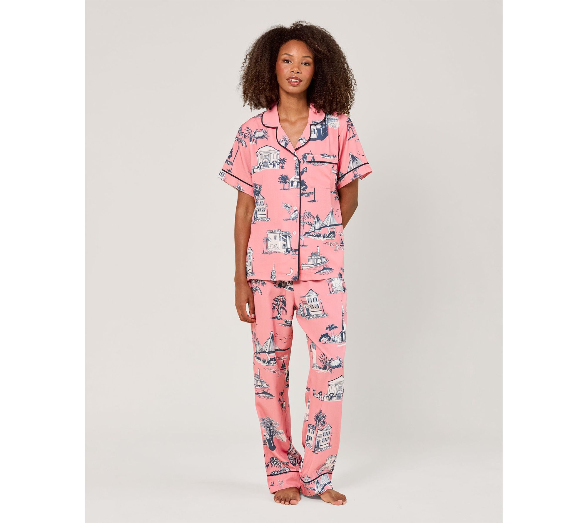 Katie Kime Charleston Toile Pajama Pants Set