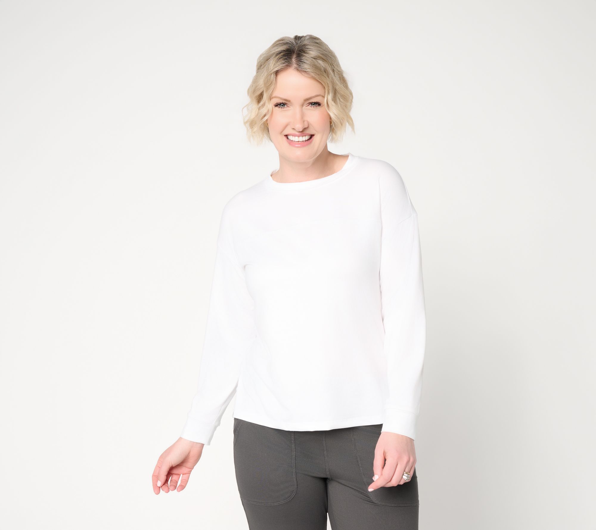 "As Is" Barefoot Dreams Butterchic Seamed Pullover