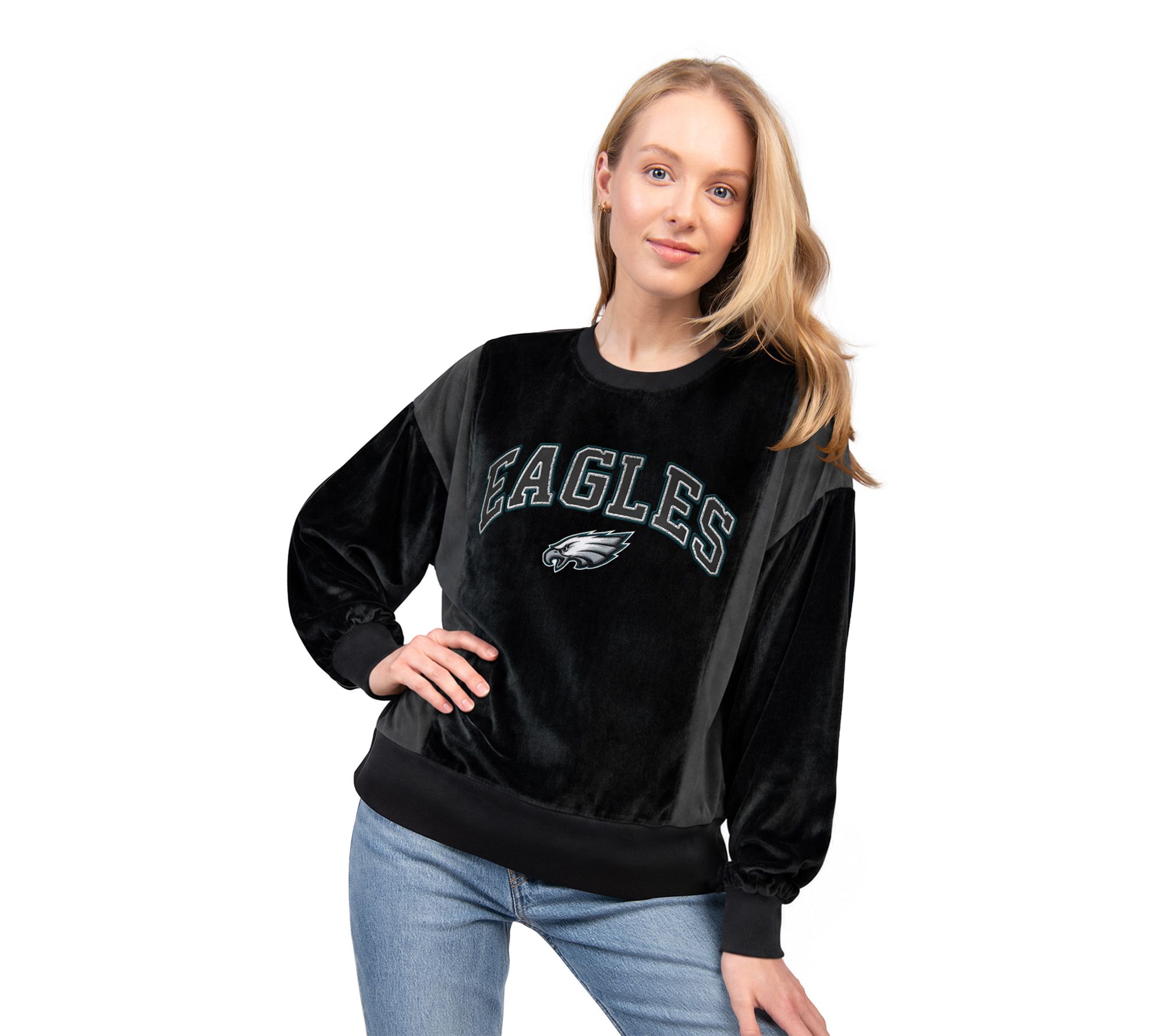 NFL Officially Licensed Women's Velvet Crewneck Pullover