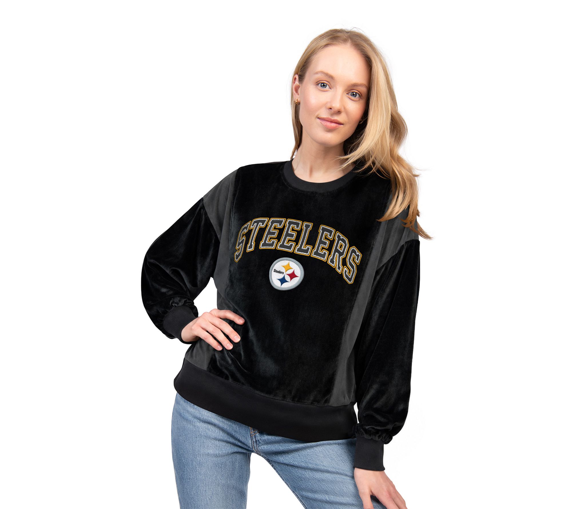NFL Officially Licensed Women's Velvet Crewneck Pullover