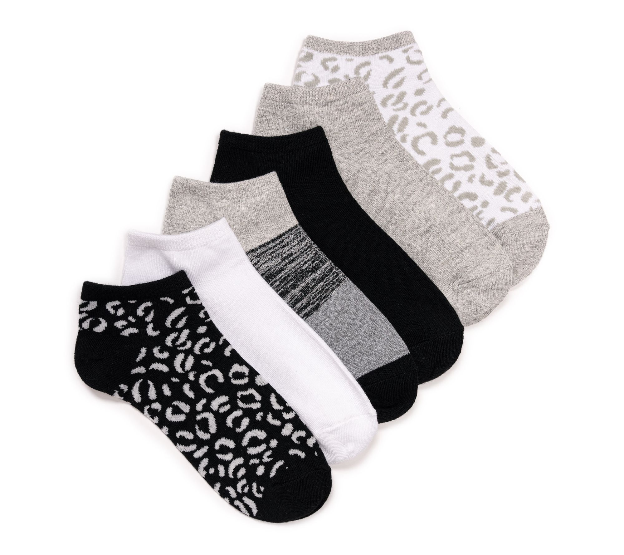 Muk Luks Low Cut Novelty Socks 6 Pack