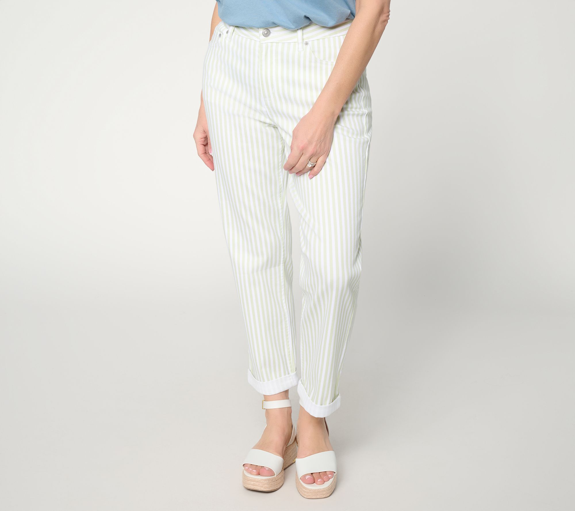 "As Is" LOGO by Lori Goldstein Petite PD Railroad Boyfriend Jean