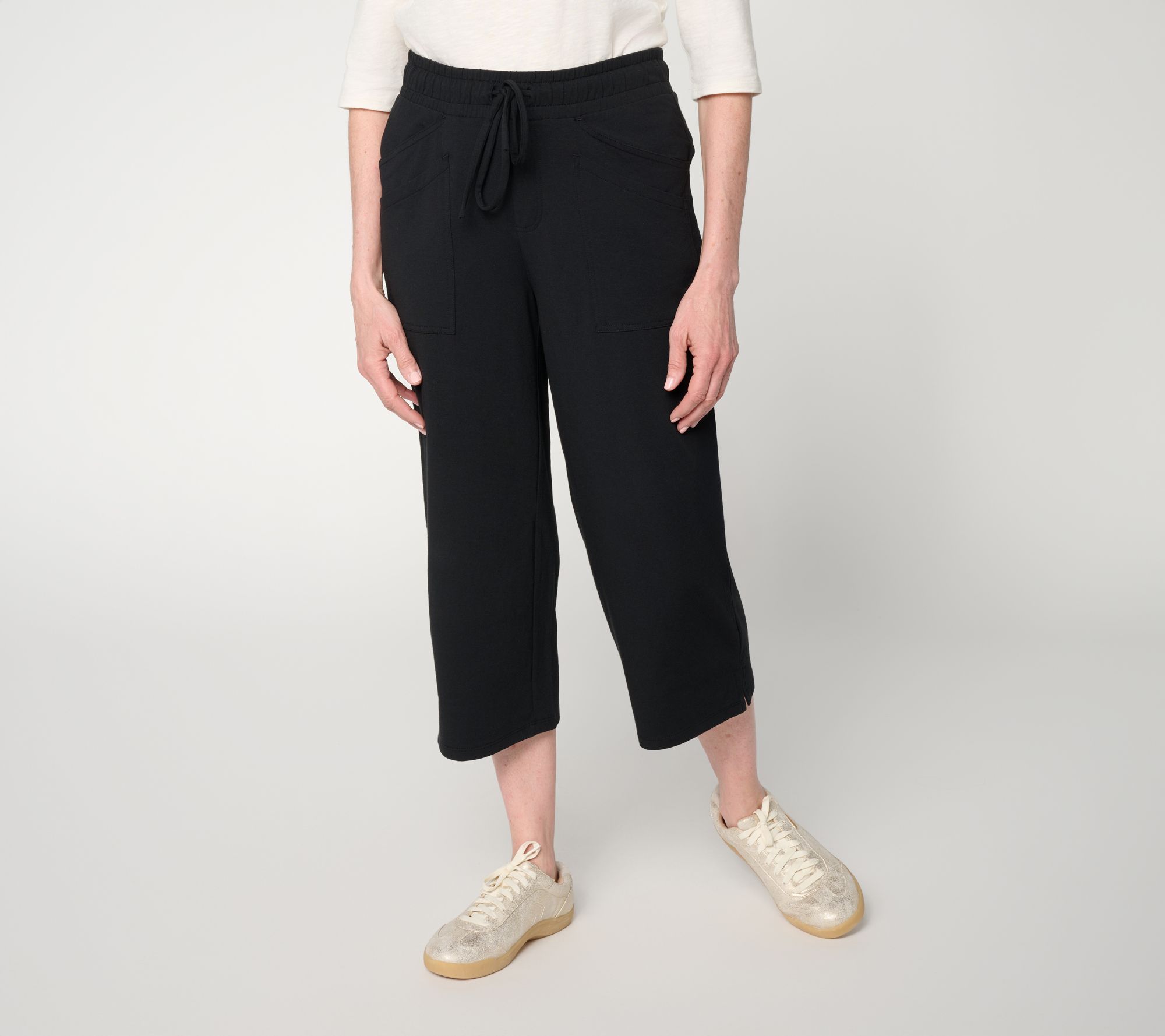 "As Is" AnyBody Regular Cozy Knit Jersey Capri Pants
