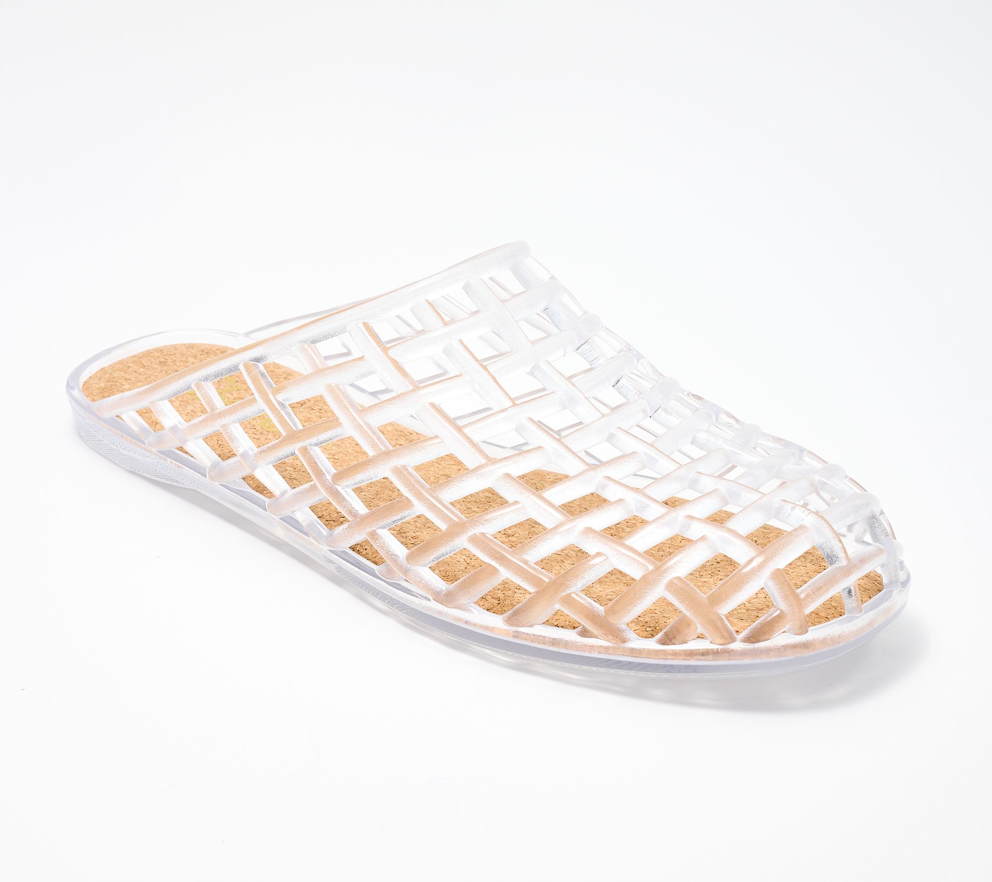 Skechers Jammin Berry Jelly Fishnet Mules - Candy Clear