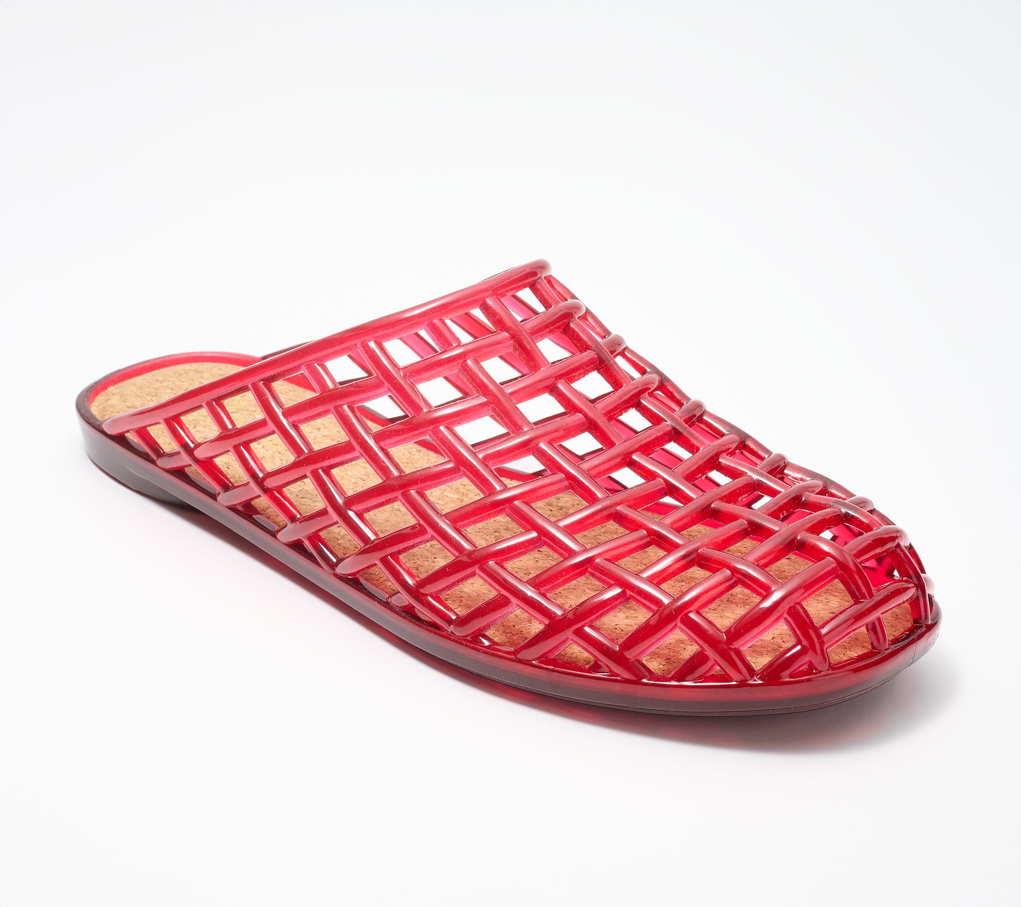 Skechers Jammin Berry Jelly Fishnet Mules - Candy Clear