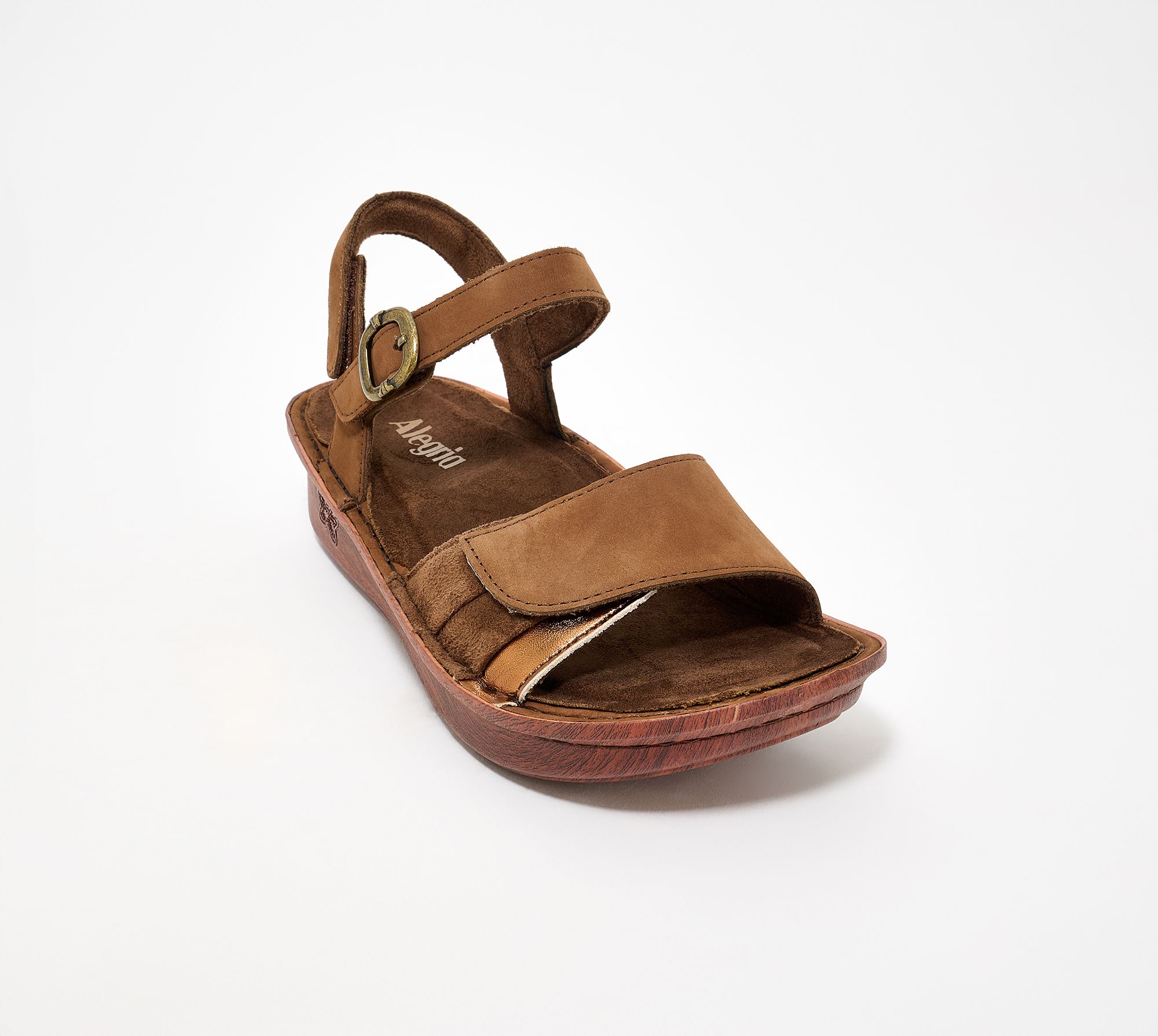 "As Is" Alegria Adjustable Leather Sandals - Klementine
