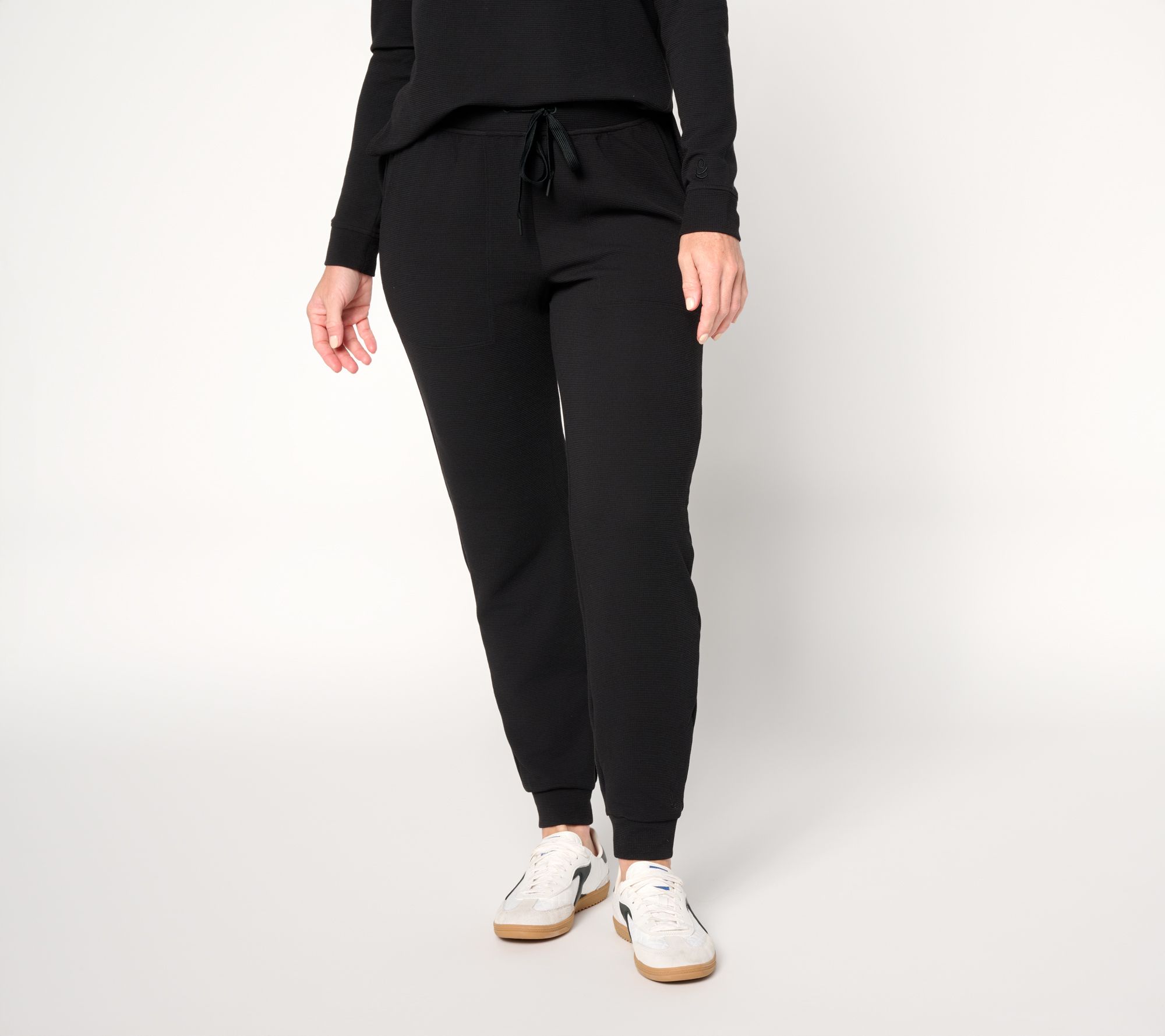 "As Is" Cuddl Duds Mini Waffle Jogger Pant