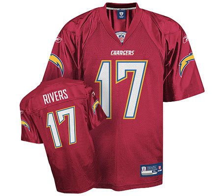 NFL San Diego Chargers Philip Rivers Red QB Practice Jersey - QVC.com