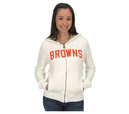 NFL Cleveland Browns Women's Jacket with Sweater Lined Hood 