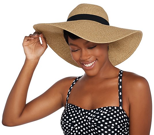 Attitudes by Renee Straw Hat with Sun Protection