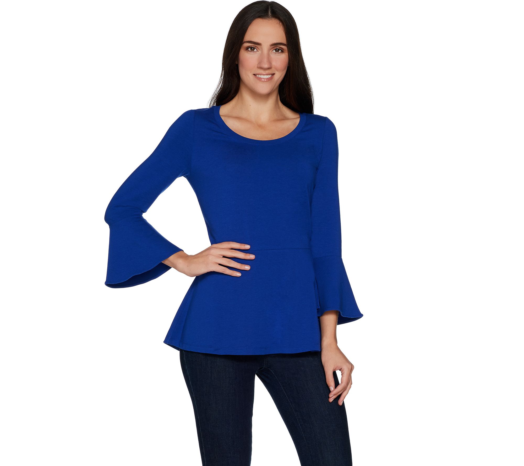 qvc isaac mizrahi peplum top