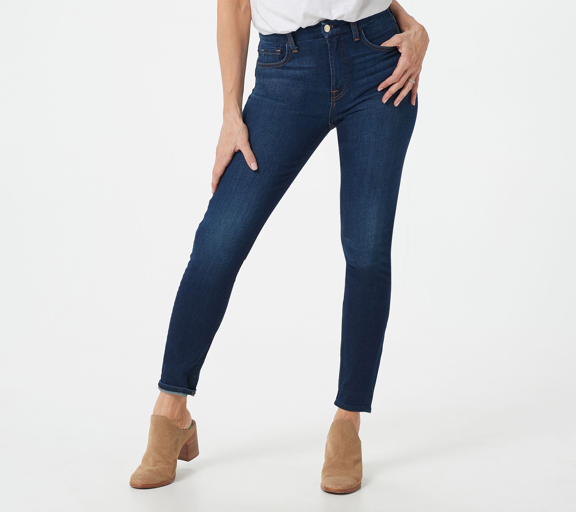 Jen7 by 7 for All Mankind High-Waisted Skinny Jeans - Lexington - QVC.com