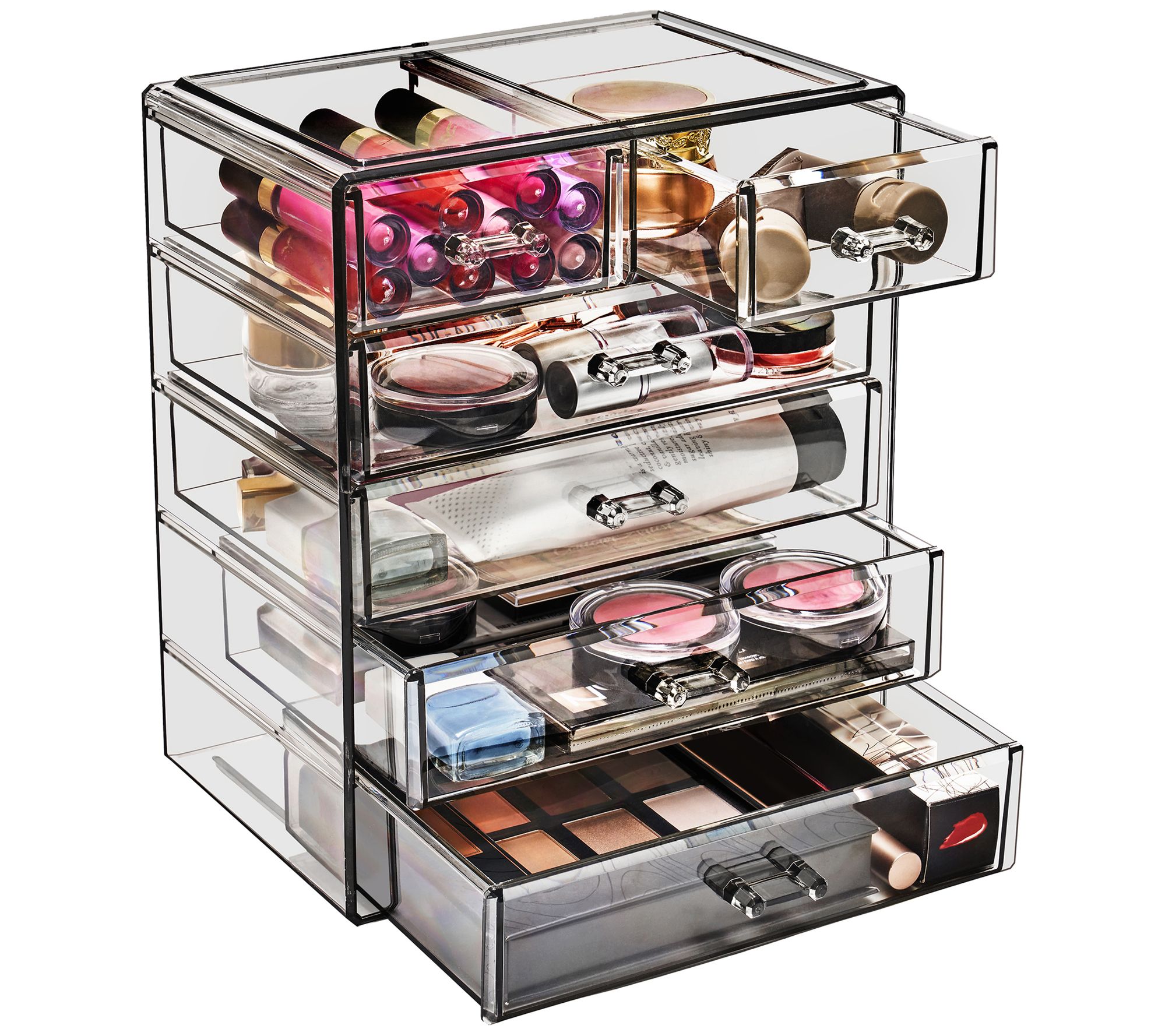 Large/XL Cosmetic Skincare Organiser Tabletop Make-Up Storage Case 2  Drawers Box
