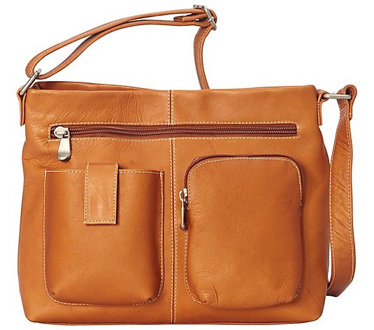 Le Donne Leather Two Pocket Crossbody Bag