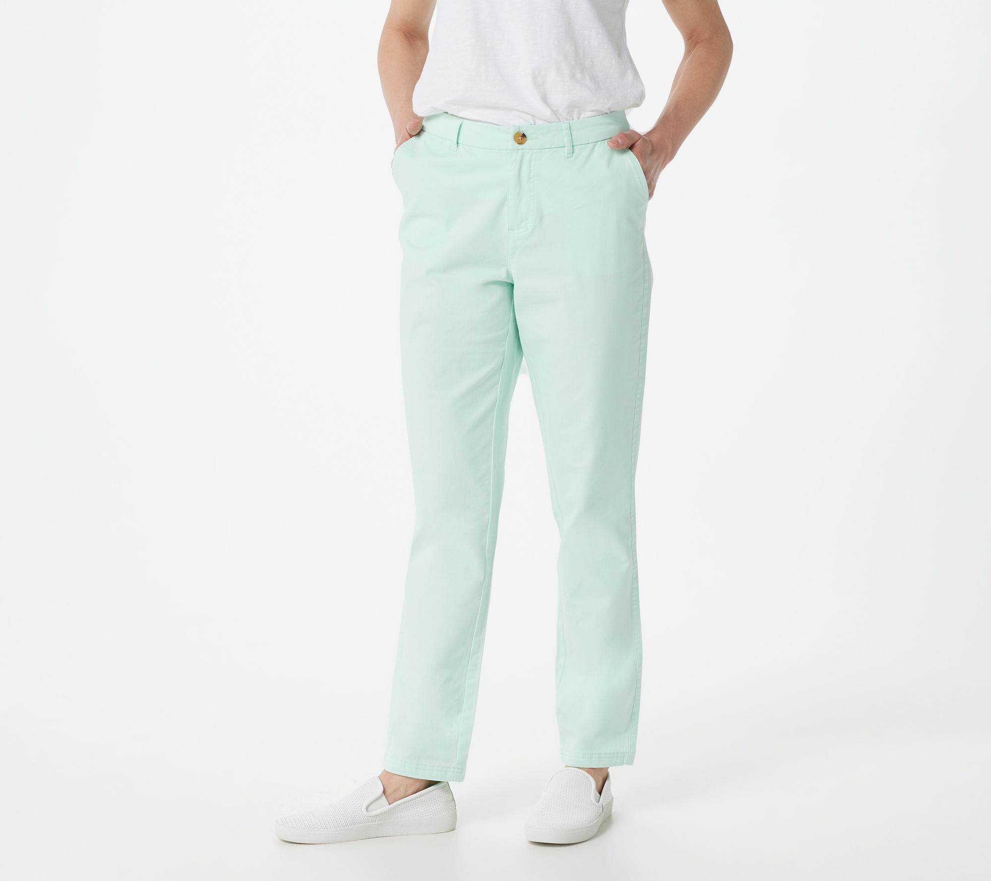 Denim & Co. EasyWear Twill Classic Fulllength Pants