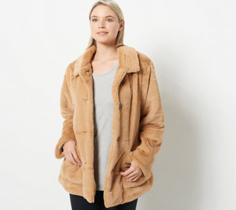 Cuddl Duds Everyday Luxe Faux Fur Shirt Jacket - A460728